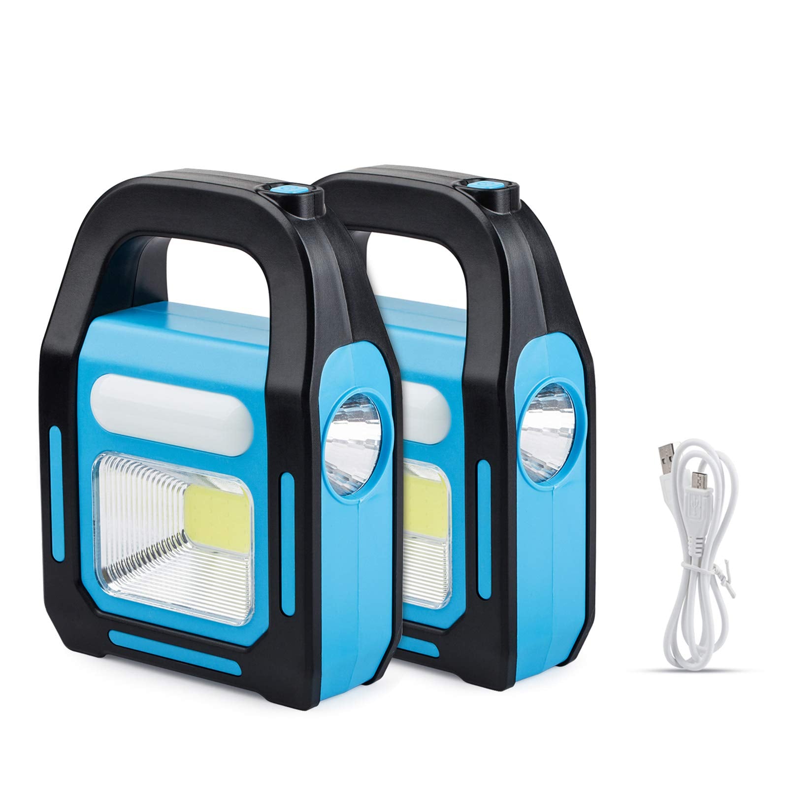 Tansoren 2 Pack Solar Lanterns - Led Camping Lights, Rechargeable For Emergencies & Power Outages