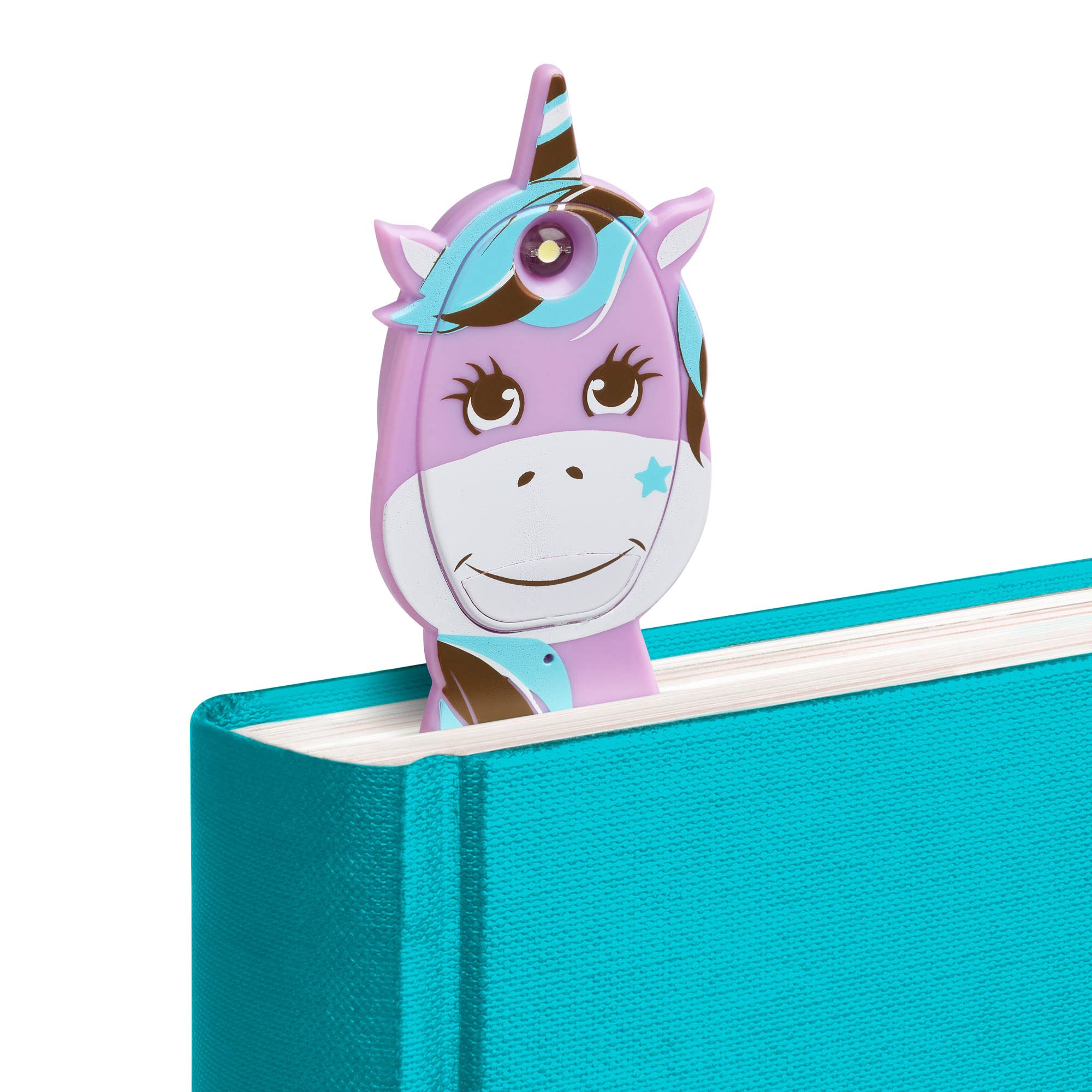 Gifts for Readers & Writers Flexilight Pal Bookmark Book Light - LED Clip-On, Unicorn Purple, Model FLPUP, Ideal for Bed Reading