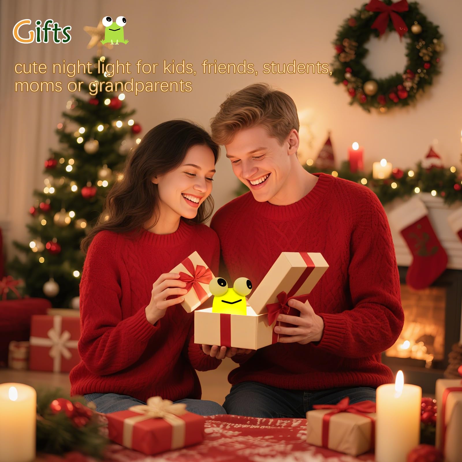 Yr Yrhh-Pet Frog Cute Night Light  Big Eyes Frog Gifts Kids Lamp  Squishy Rechargeable Dimmable Bedside Nightlight  Silicone Led Funny Light Up Animal  Boy Girls Baby Nursery College Dorm D?Or