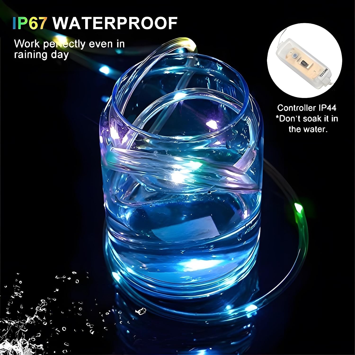 ANJAYLIA 105FT LED Color Changing Rope Lights, 18 Colors, Waterproof, Remote, Model QC-QZD320, Ideal for Outdoor & Holiday Decor