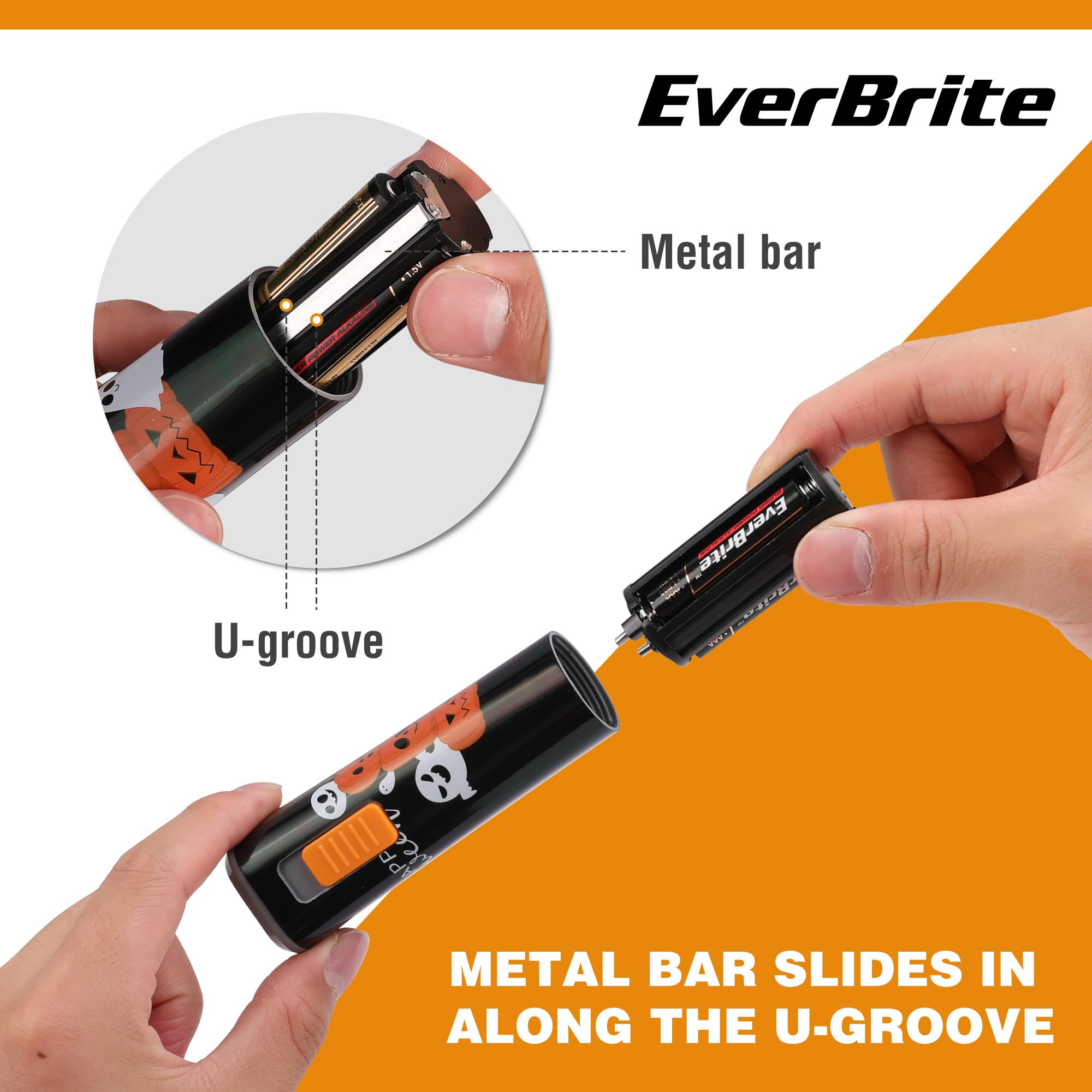 EverBrite LED Flashlight, Small Handheld Torch, 3AAA Battery Included, Black, Model E012069A