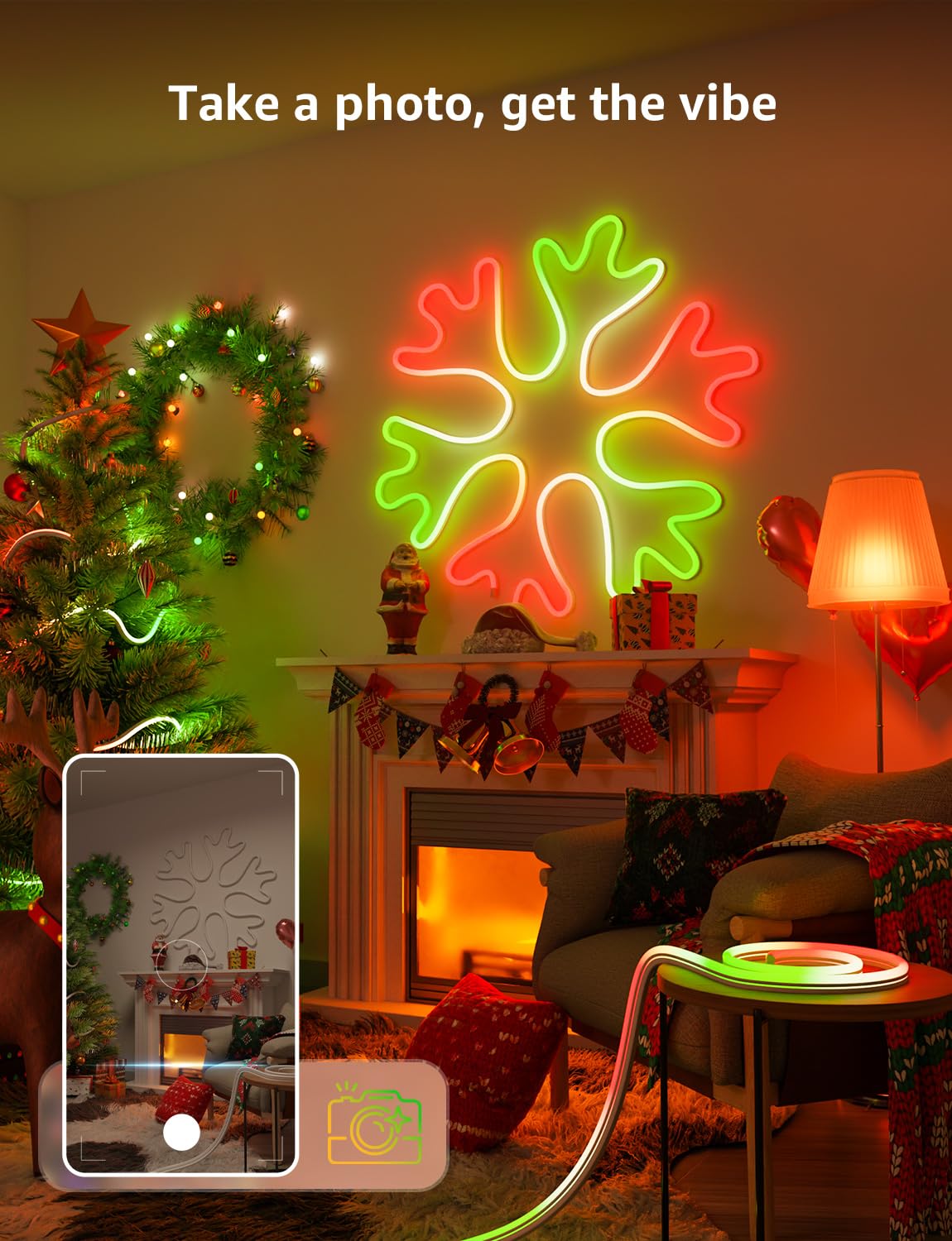 Lepro N1 AI Smart RGB Rope Lights, 32.8ft Multicolor LED Strip, Voice Control, Music Sync, App Compatible