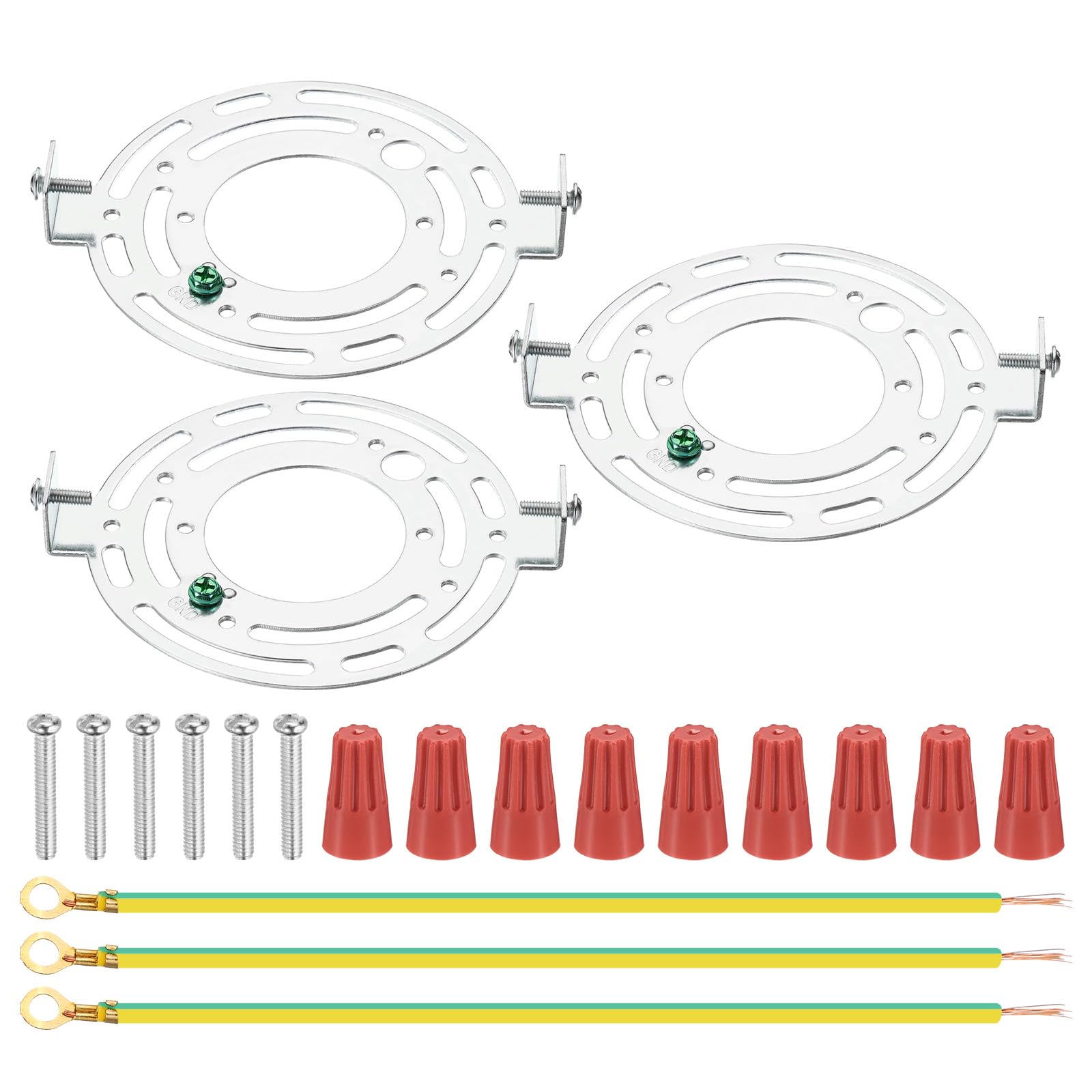 Patikil 120Mm (4.72'') Universal Light Fixture Mounting Bracket Kit, 3 Set Light Crossbar Round Ceiling Plate With Screw For Wal