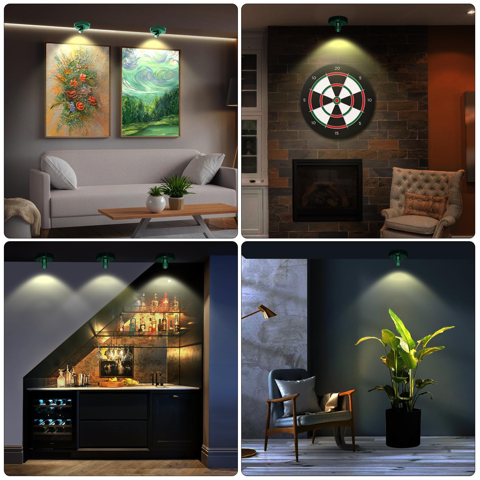 Led Spotlight Battery Powered, Wireless Picture Light, Accent Spot Light For Indoor Plant Tree, Display Puck Lights With Remote,