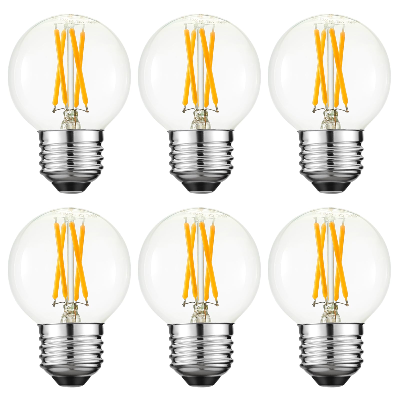 Arberlic G16.5 Light Bulb Led,4W E26 Led Bulb Dimmable Equivalent E26 40 Watt Light Bulb,Warm White 2700K,400Lm,Cri85+,Ac120V,Ed