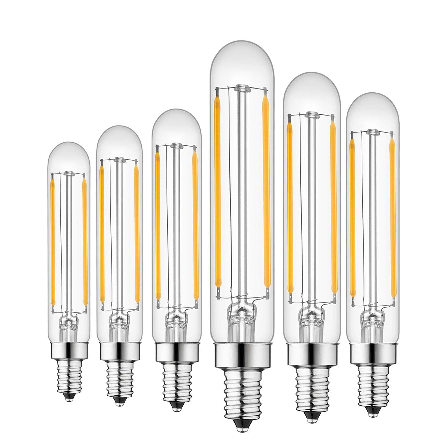RA RAYHOO E12 Dimmable LED Candelabra Bulbs 4W 400LM 2700K Warm White Glass 6-Pack