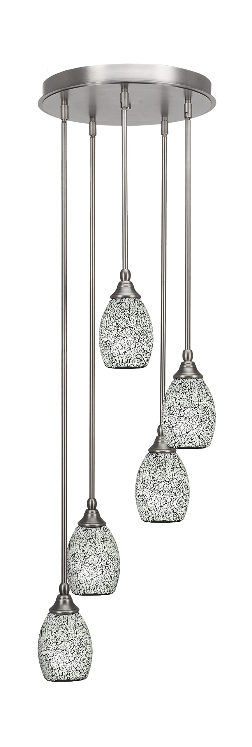 Empire 5 Light Cluster Pendalier in Brushed Nickel Finish (2145-BN-4165)