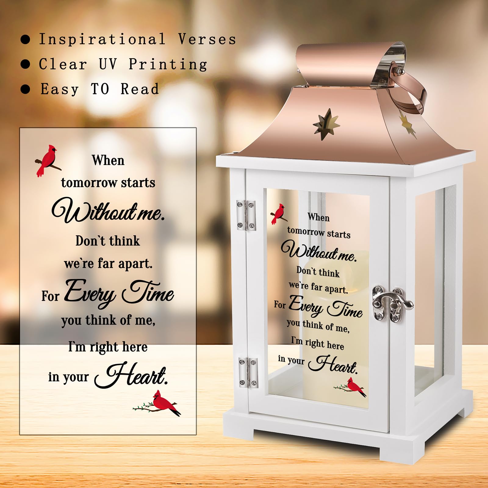 Memorial Lantern, Sympathy Gifts For Loss Of Mom/Dad/Loved One, Bereavement Gifts, In Memory Of Loved One Lantern,Celebration Of