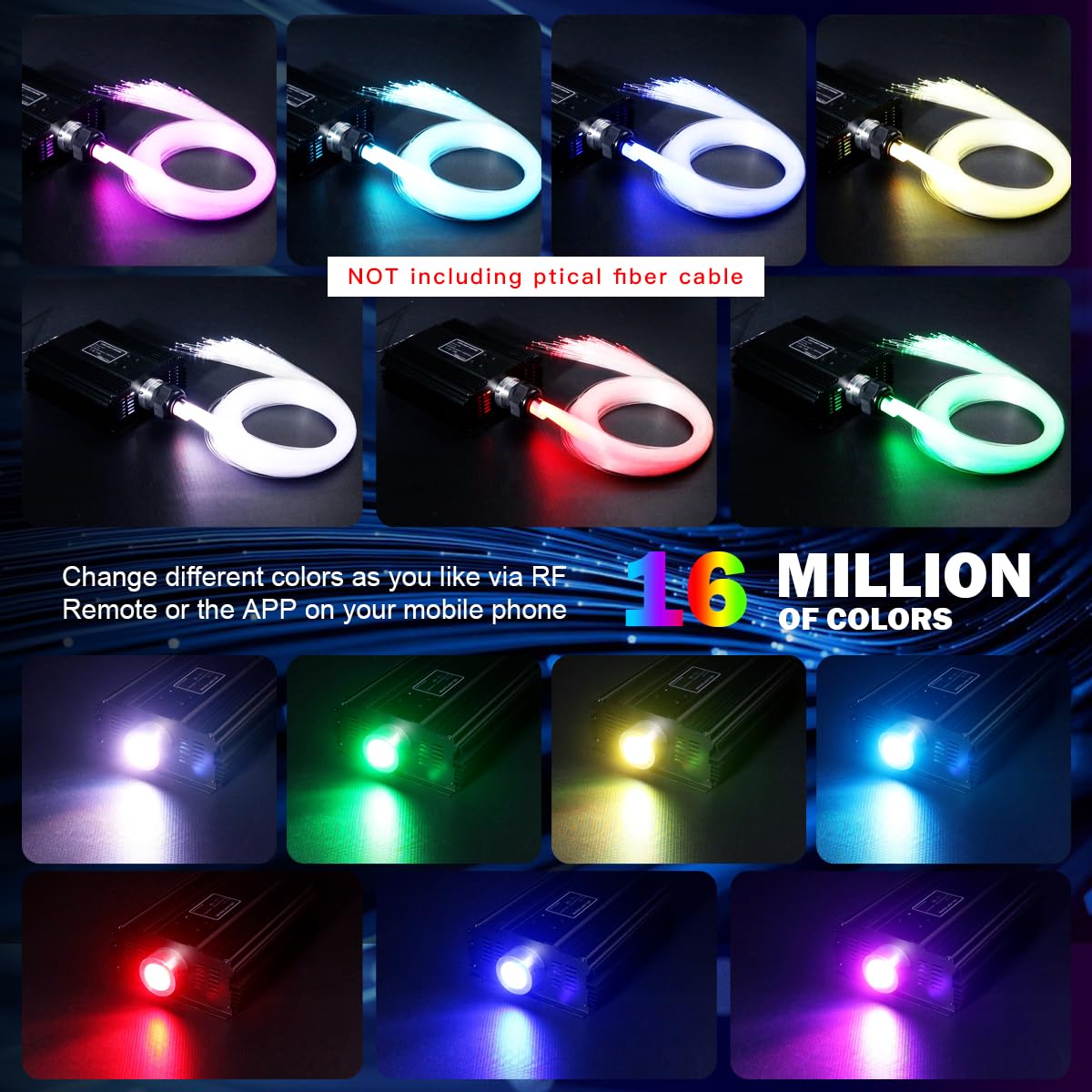 Amki Dmx 90W Light Source Engine Driver Remote/App Control Starlight Box Motor Remote Control, Connect With Dmx512 Console Decod