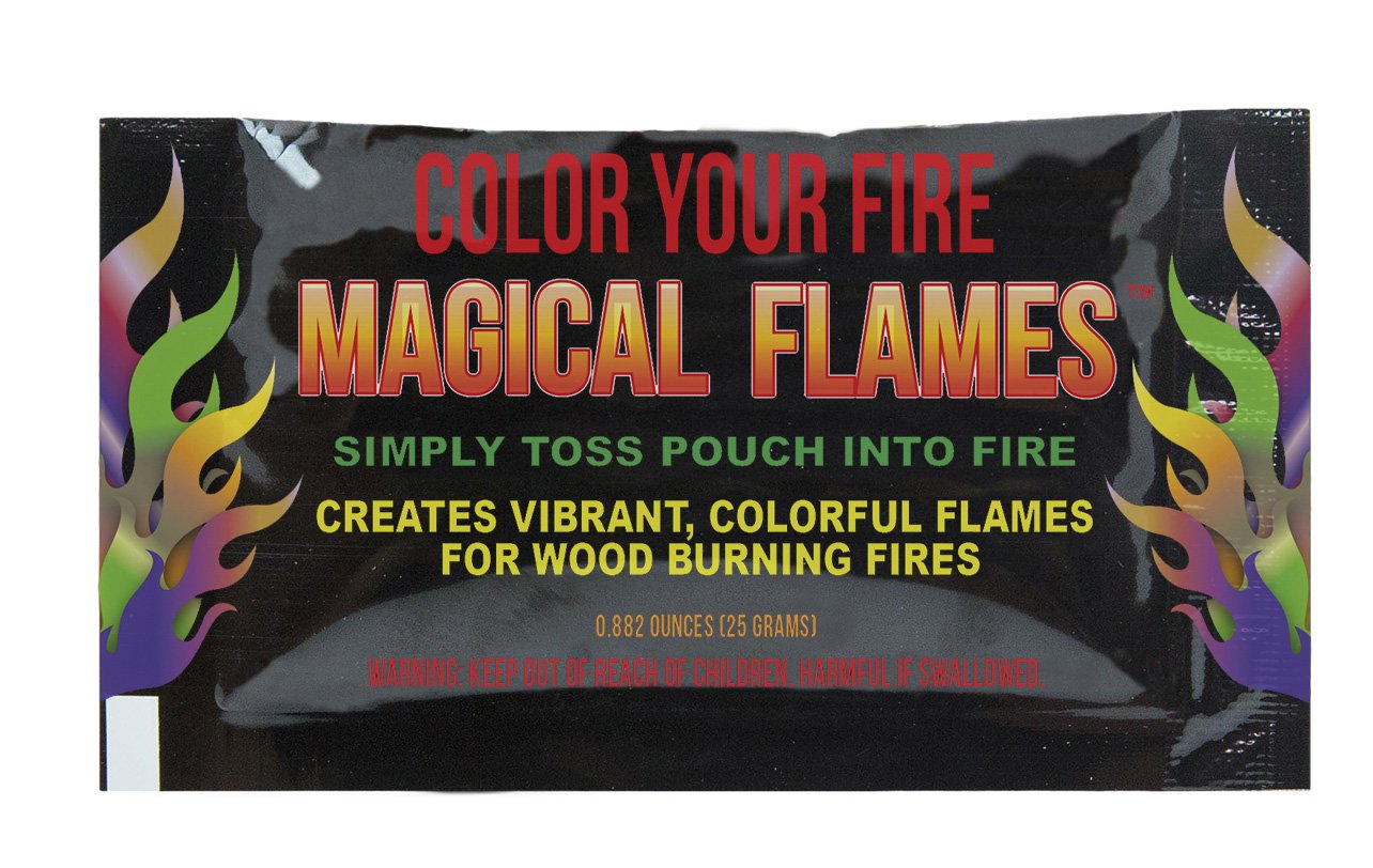 Magical Flames Vibrant & Colorful Flames for Wood Burning Fires (25 Pack)