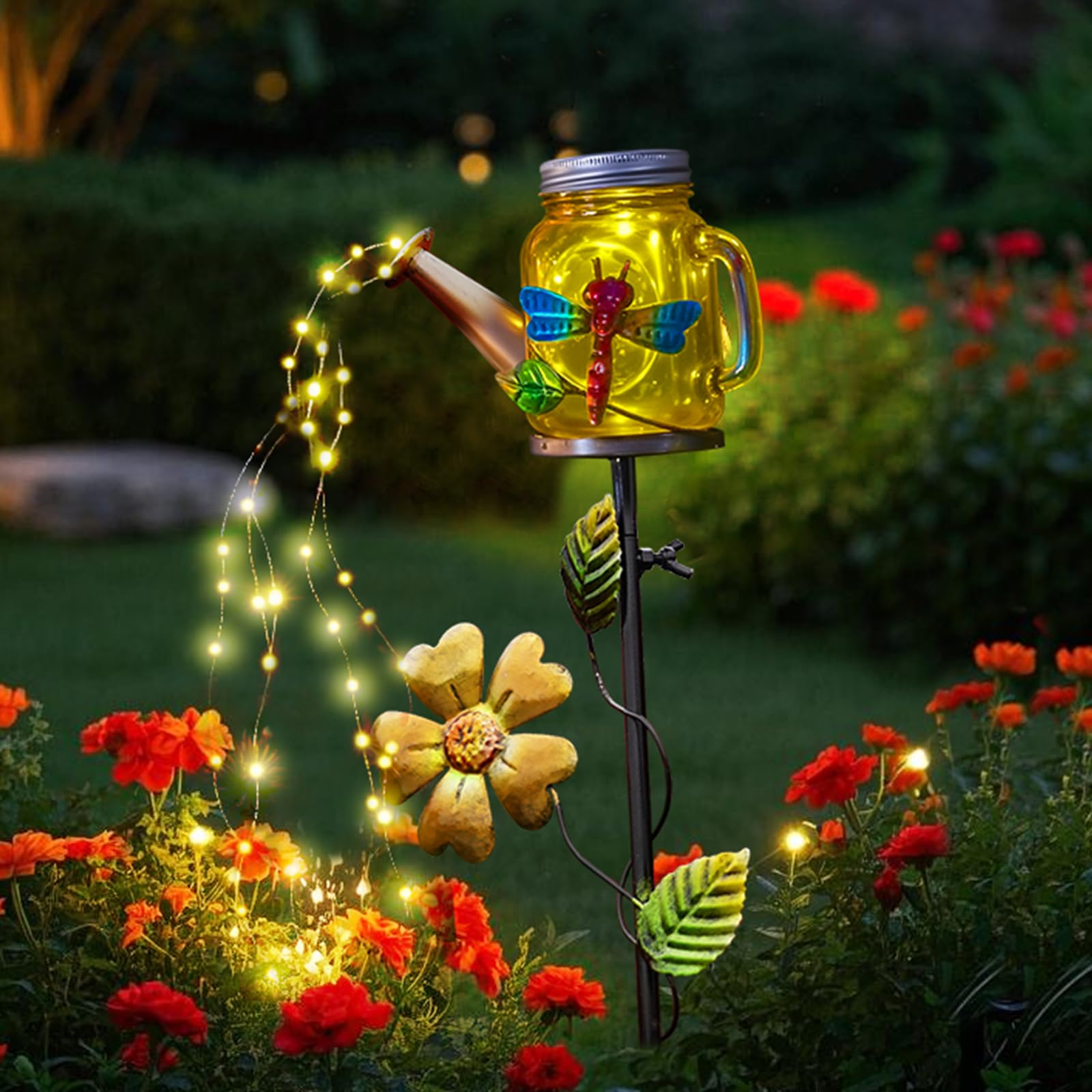 KZBUFCXZ Solar Watering Can Light  Solar Yard Decorations Outdoor Garden Decor Lights for Yard IP65 Waterproof Hanging Lantern Lights Outside Patio Lawn  Gifts for Mom Grandma Women Birthday