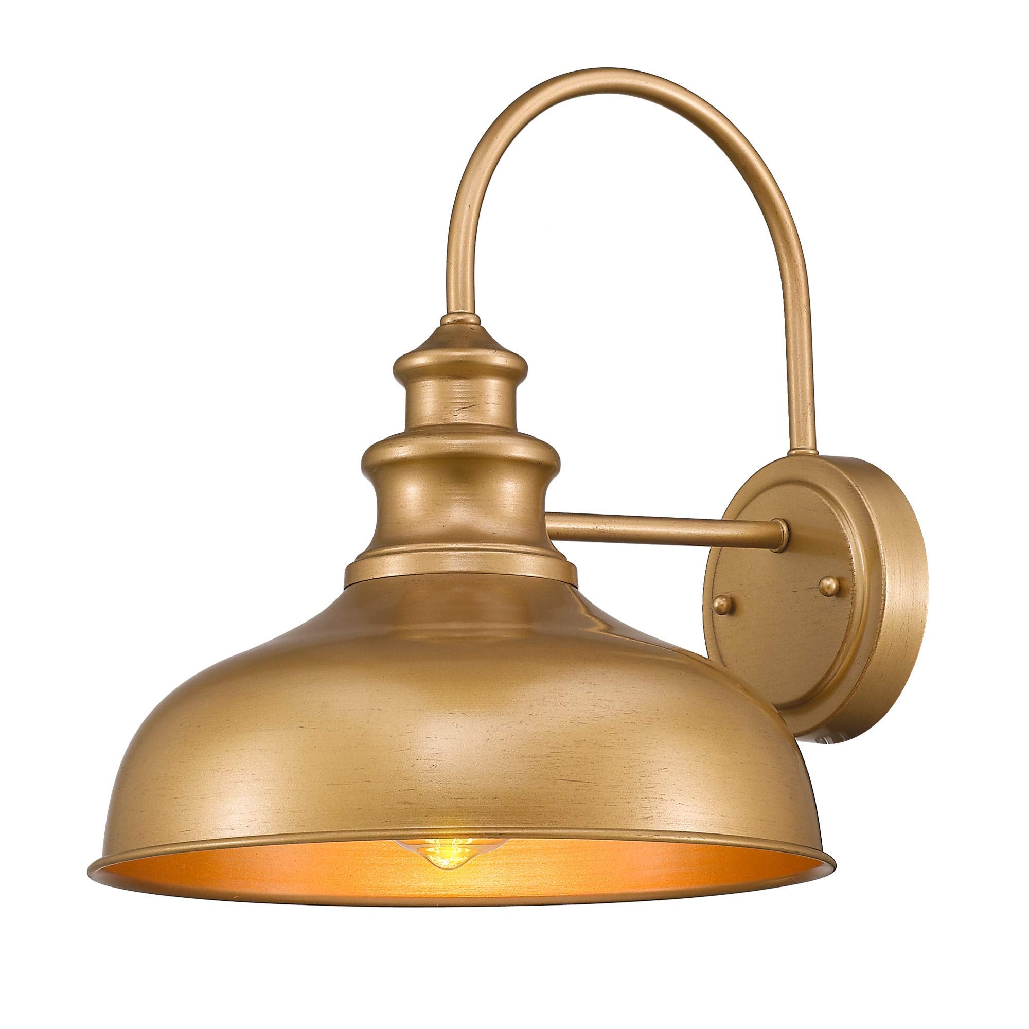 Zeyu Modern Barn Lighting, 11 Inches Gooseneck Light Fixture Indoor In Hand-Painted Gold Finish, 02A390 Ag