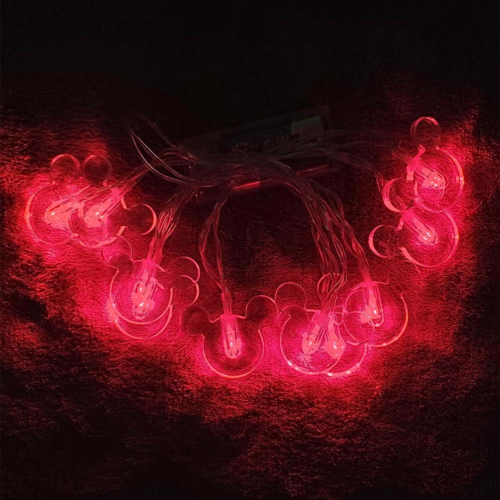 Penfly Decorative Cartoon Animal Mouse Night Light - 10 LEDs, Red, Plastic, Ideal for Home, Bedroom, Party, Festival Décor