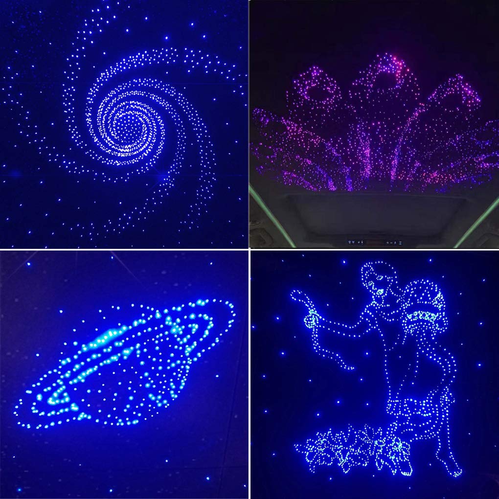 Azimom Pmma Plastic 550Pcs*0.03In*13.1Ft Fiber Optic Cable Strands 0.75Mm 4 Meter End Glow Roll Fiber String For Star Sky Roof C