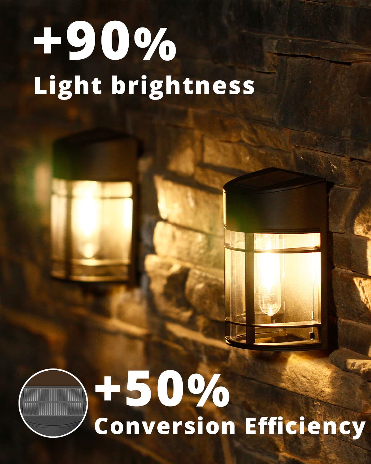 DOESLAG Solar Deck Lights, 6 Pack Solar Fence Lights, Waterproof LED Solar Lights Outdoor Decor for Fence Post Garden Backyard,