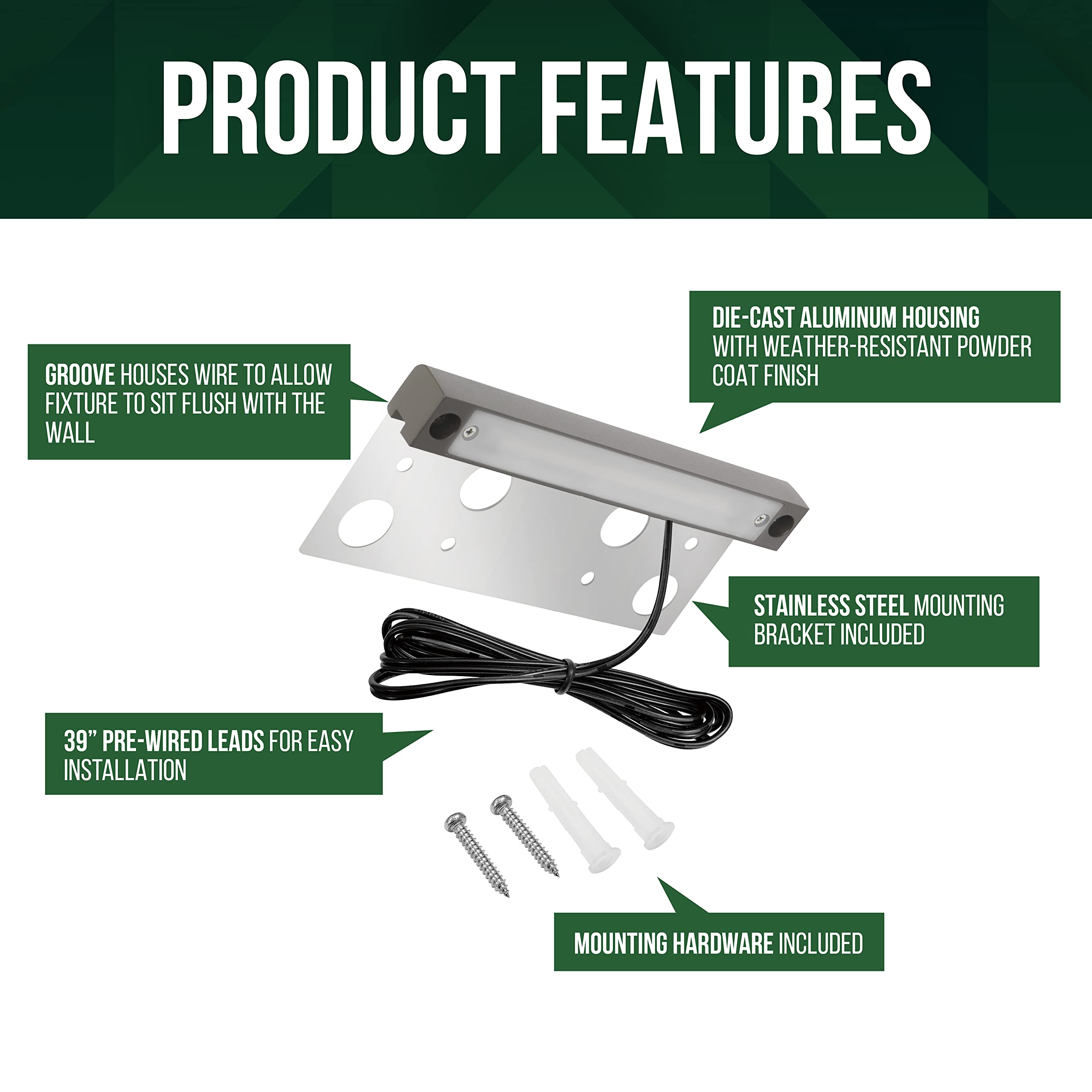 Gkoled 6.8&quot; Low Voltage Hardscape Light, 12V Ac/Dc, 4W 2700K,