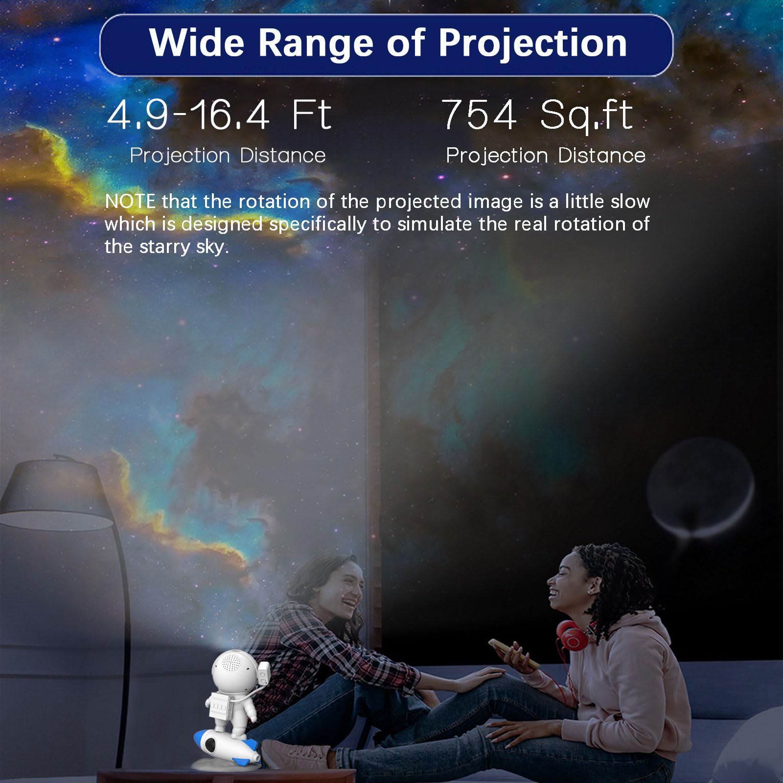 Vansmago Astronaut Galaxy Projector - 13 In 1 Led Star Night Light For Kids & Adults
