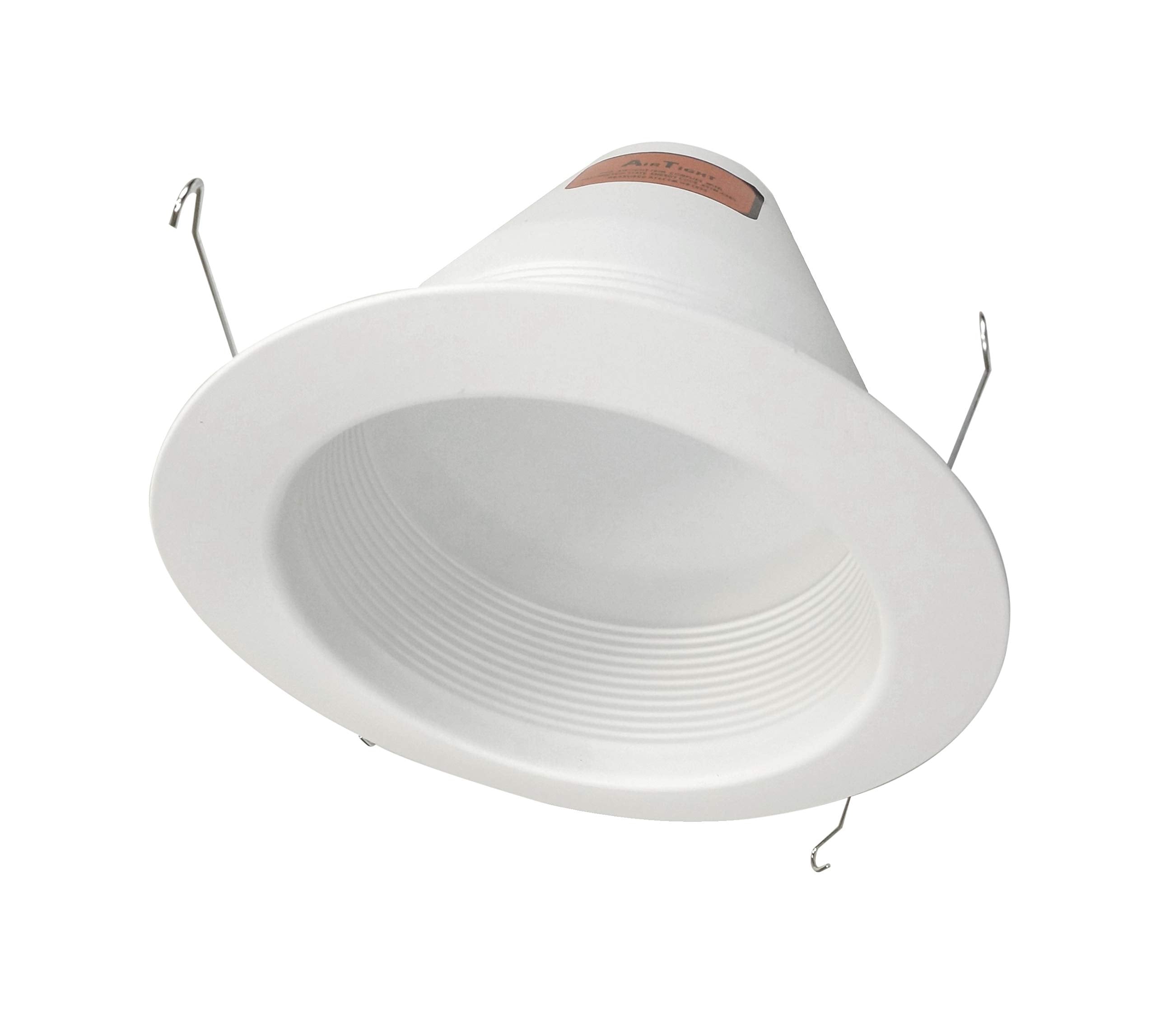 Nicor 6 Inch Airtight Recessed Cone Baffle Trim - White Aluminum, Model 17550A