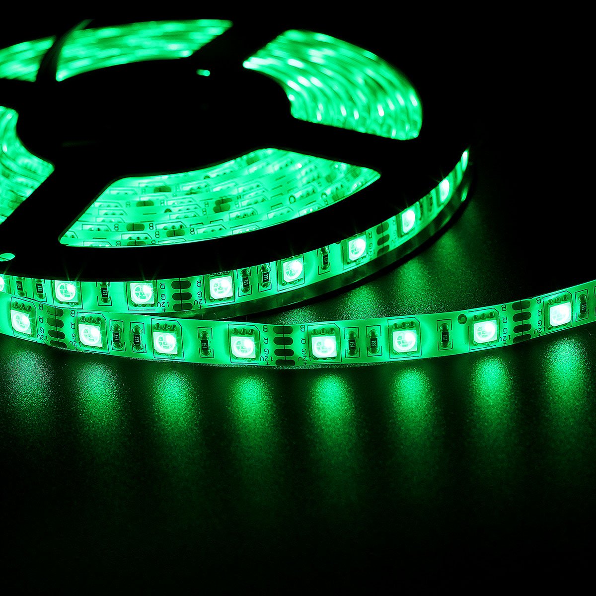 SUPERNIGHT RGB Waterproof 5050 SMD Flexible Strip Light, 16.4ft (5M), Model LC-128-B, Vinyl Material, Multi-Color Lighting