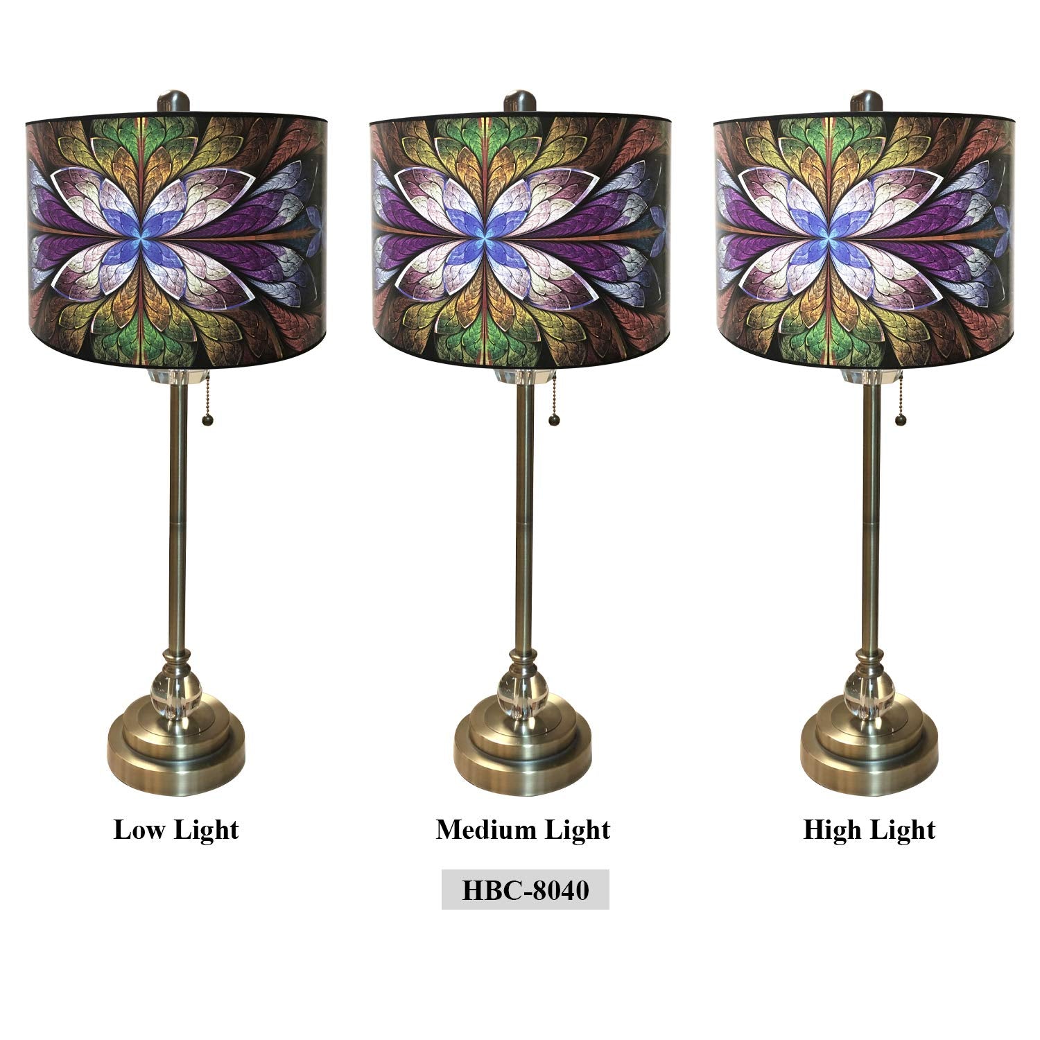 Royal Designs, Inc. Trendy Decorative Handmade Drum Shade, Made In Usa, 10In, Hbc-8040-10, Purple Lotus