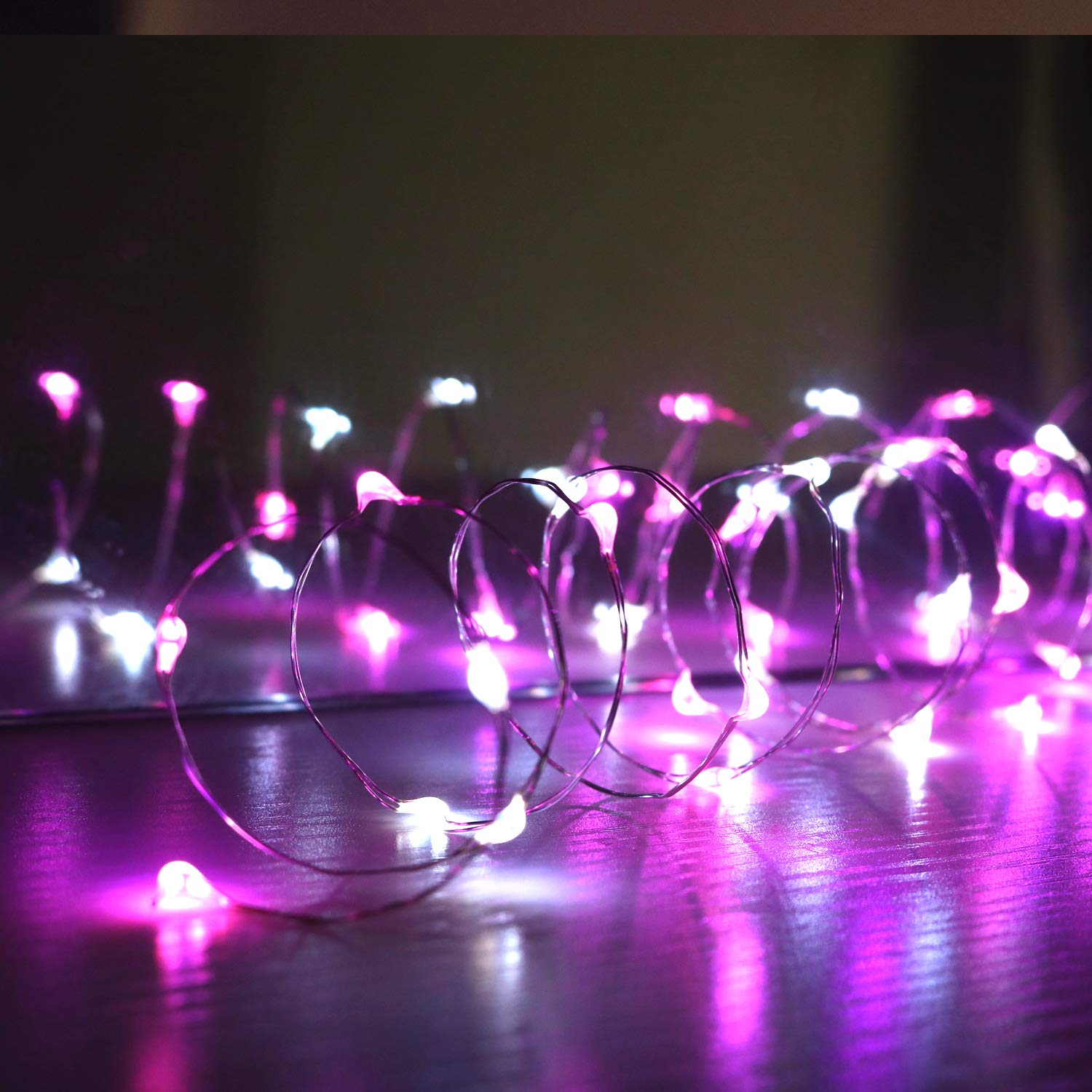 [6-Pack] 7Feet Starry String Lights,Fairy String Lights 20 Micro Starry LEDs On Silvery Copper Wire CR2032 Batteries Included,fo