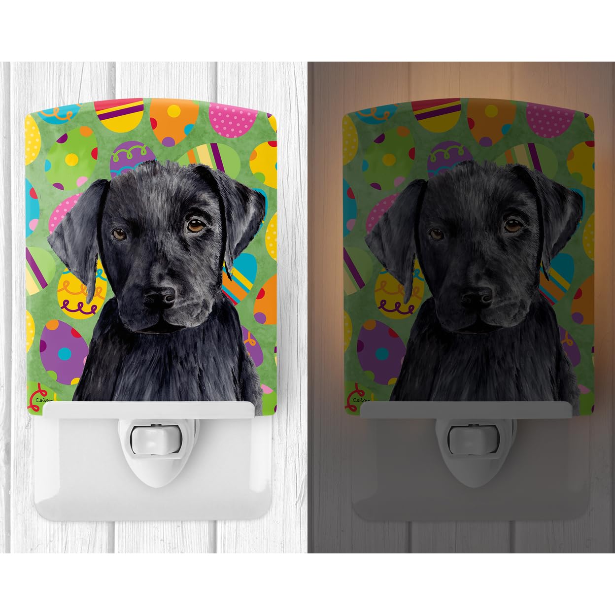 Carolines Treasures Ceramic Night Light, Labrador Design, UL-Certified, 6x4x3in, Multicolor, Model SC9444CNL