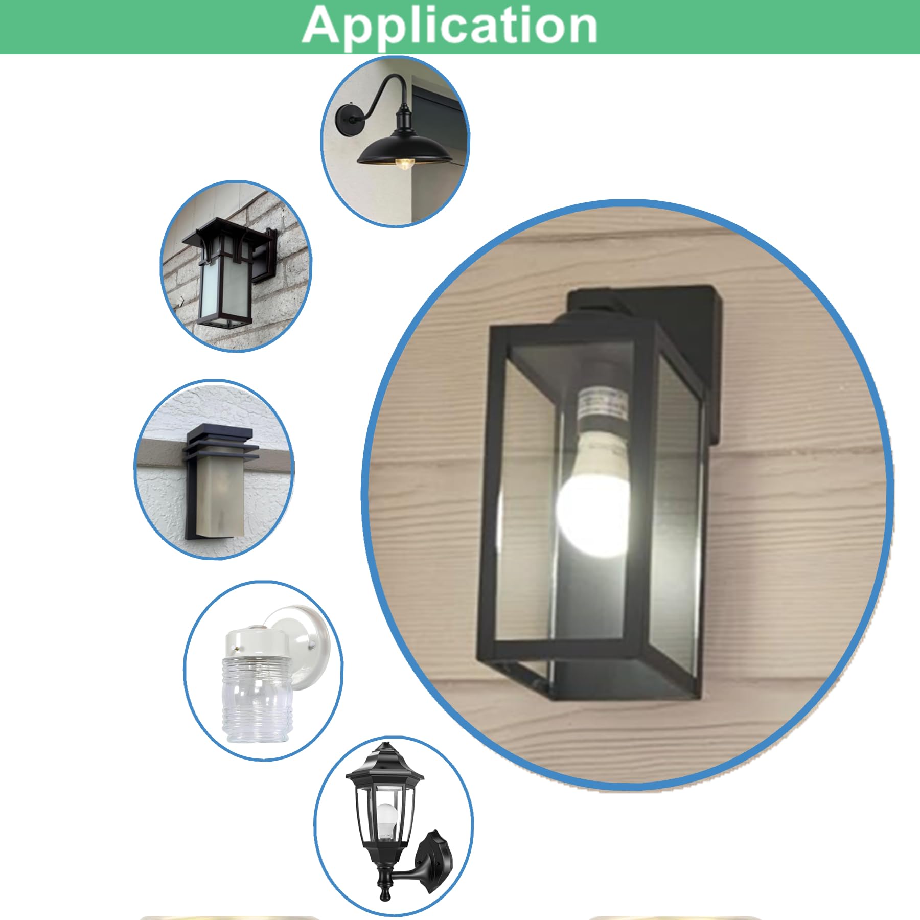 GEPLAD Dusk to Dawn LED Bulbs, 75W Equivalent, 10W Daylight 5000K, 1100 Lumen, 4-Pack A19 E26, Automatic