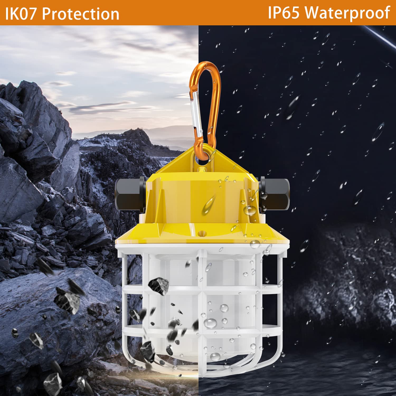 100Ft Led Construction String Lights, 150W 15000Lm Super Bright Led String Work Lights, Construction Temporary Lights Apply To R