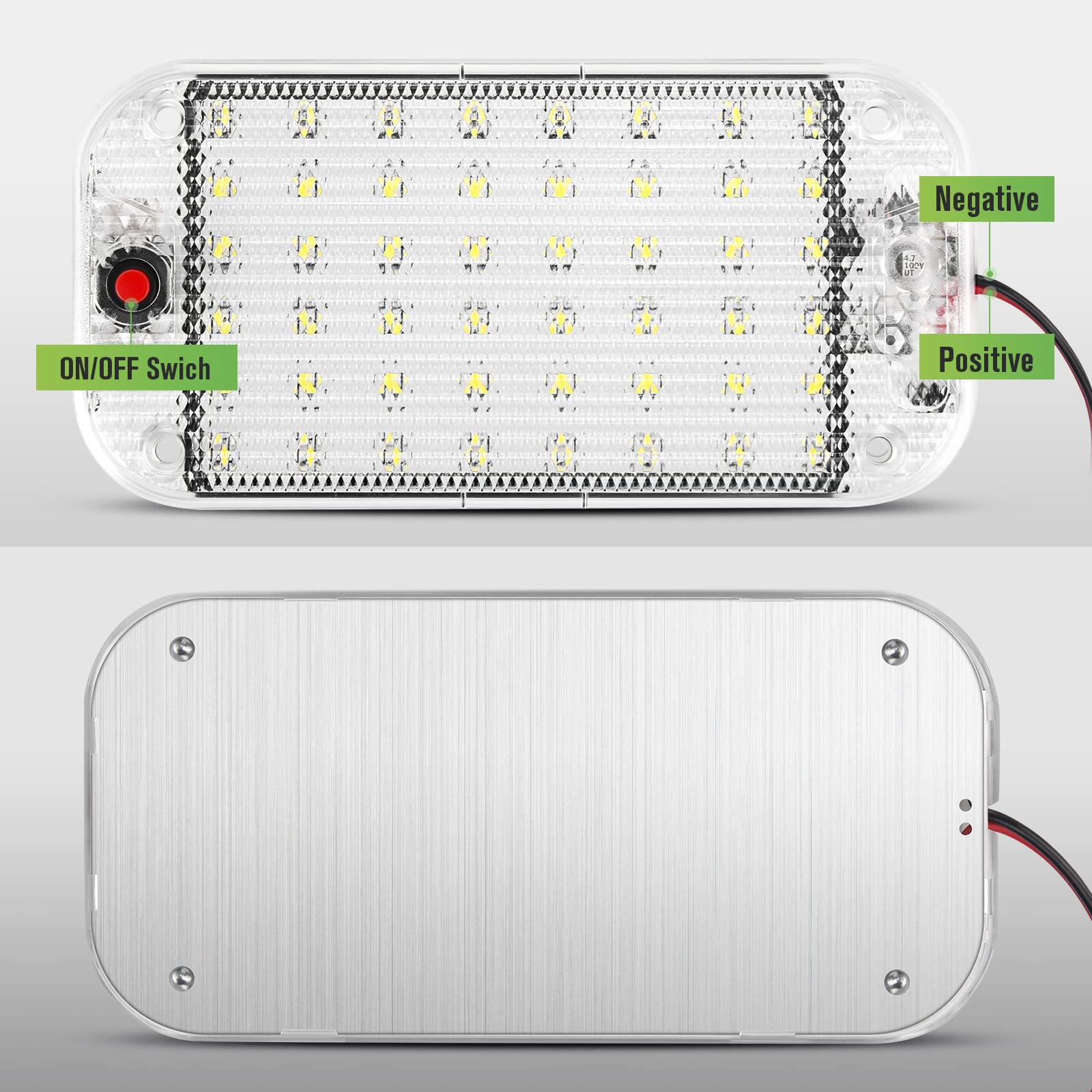 Thlevel LED Dome Light - Super Bright 800 Lumens, 12v-85v, Aluminum, 4 pcs for RV/Car/Trailer/Boat