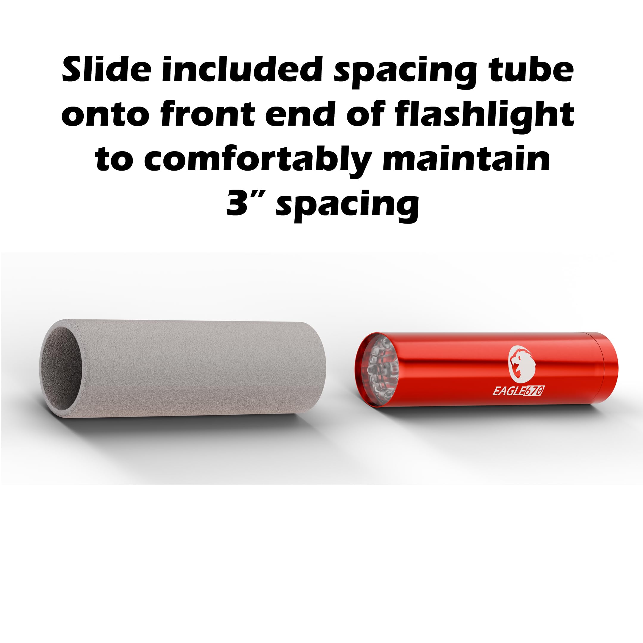 Eagle670 670 nm Deep Red LED Flashlight - 8mW/cm², Aluminum, Easy on Eyes, Model A670NMFLASH2