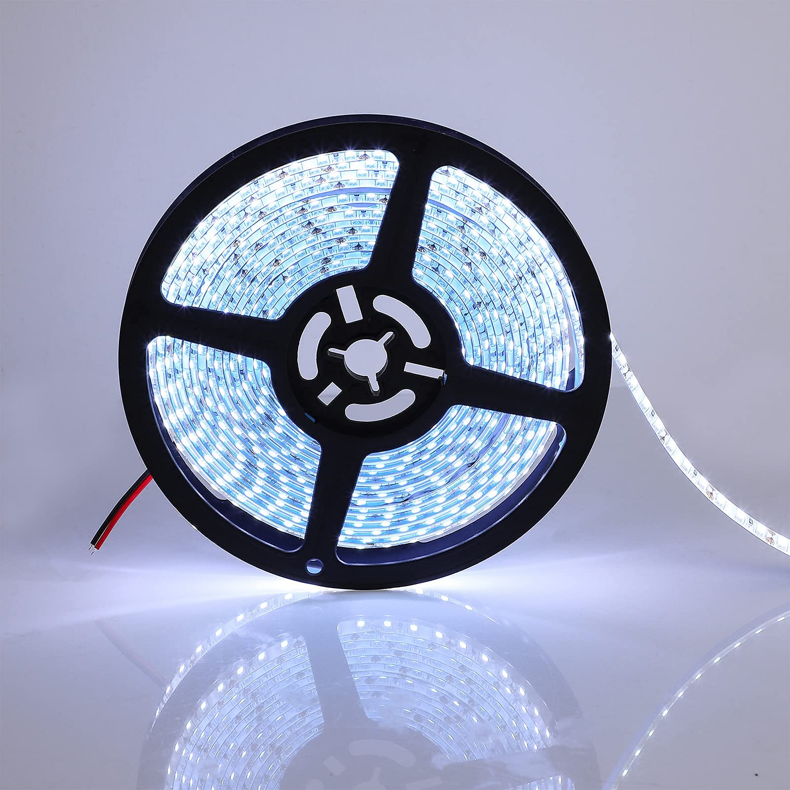 Supernight 600 Leds Light Strip, 16.4Ft Waterproof Daylight White Led Rope Lighting For Bedroom, Boat, Christmas, Tv Backlighting