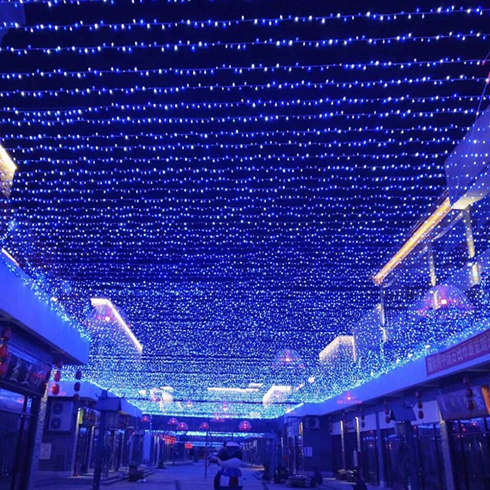 MYGOTO 33FT String Lights Waterproof Fairy Lights 100 LEDs 8 Modes Cool White+Blue Model BX