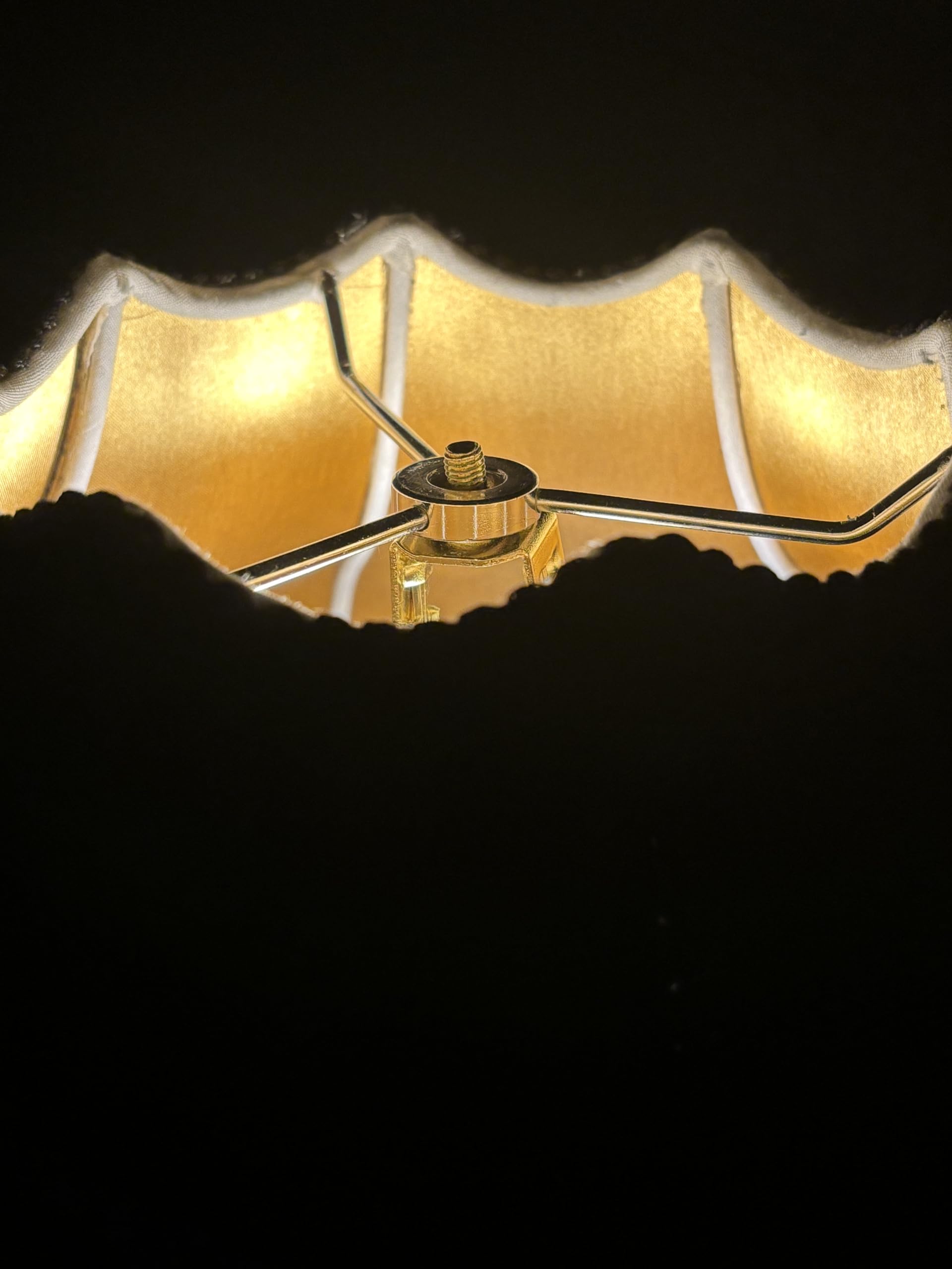 Generic Velvet Lamp Shade - Victorian Style Bell Shape with Tassels, Large, Midnight Black