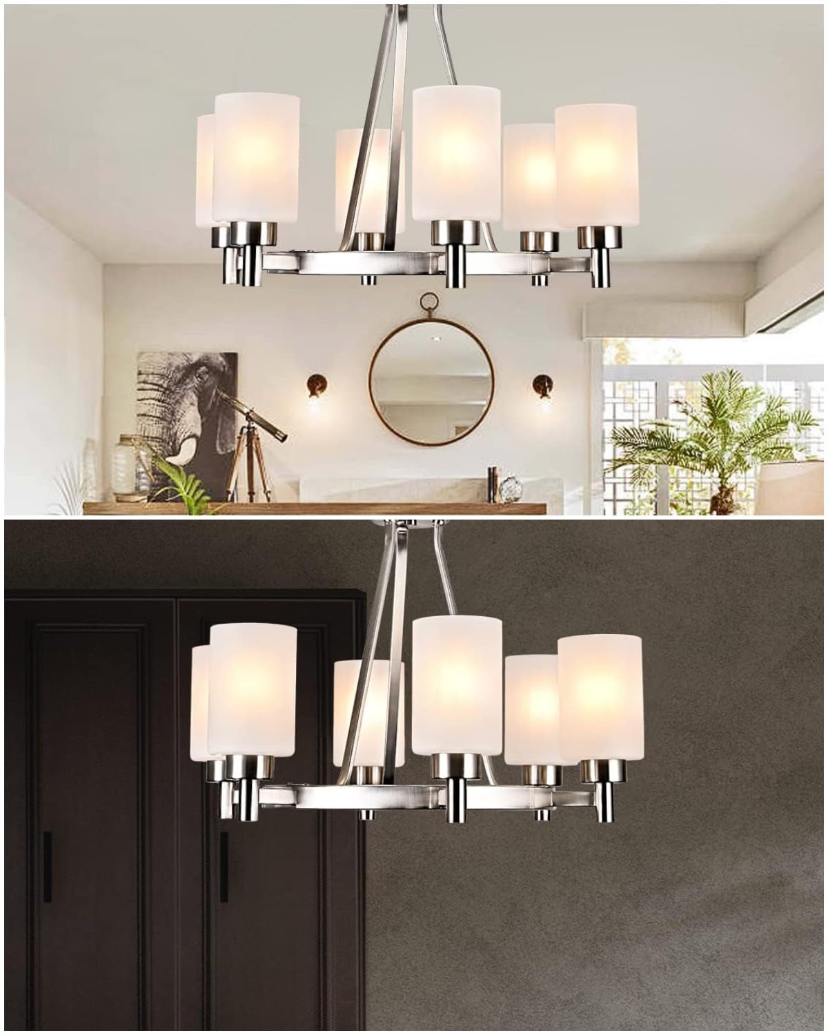 Piano 5-Pack White Frosted Glass Light Shade