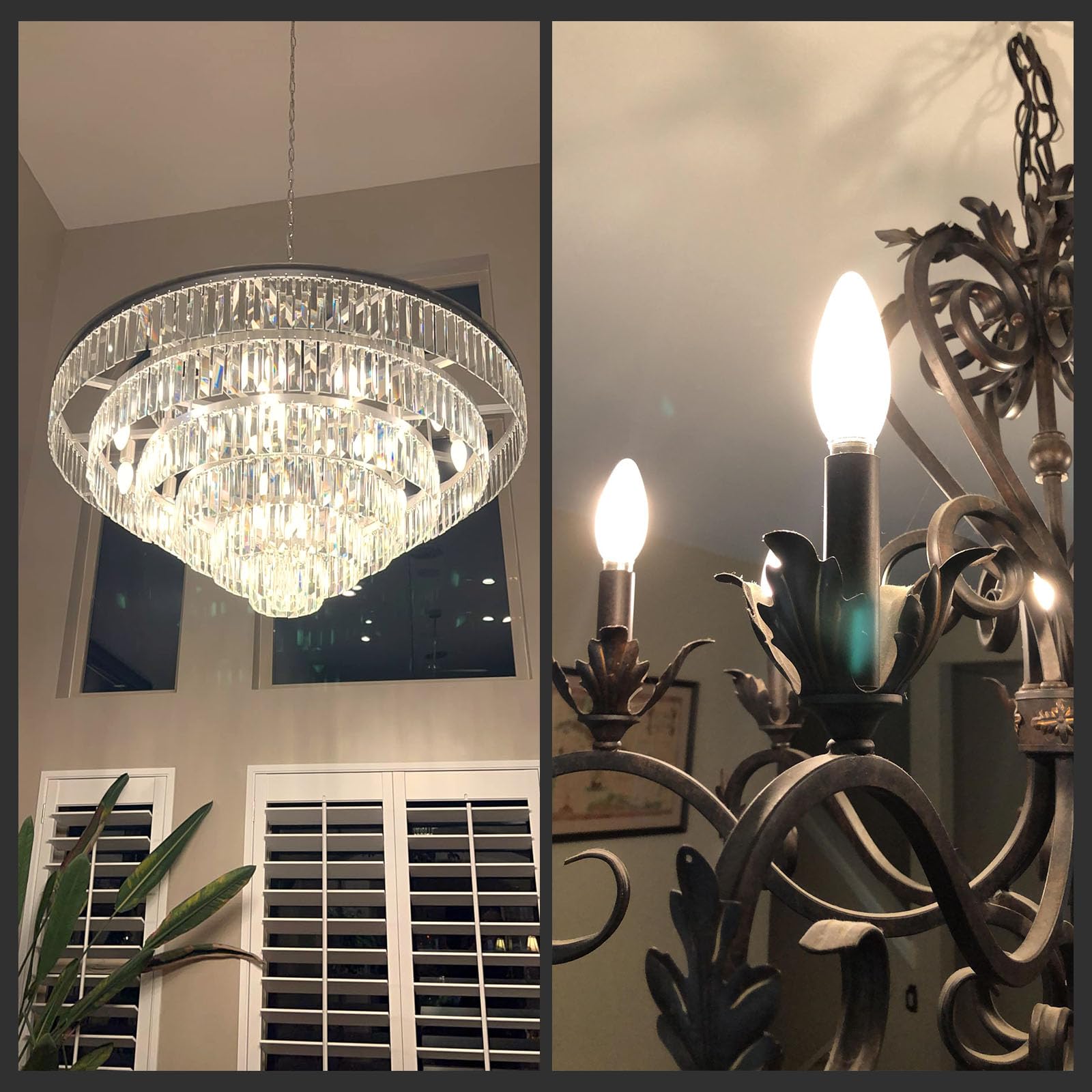 Crlight 2W Led Candelabra Bulbs, 250Lm, 3000K Soft White, Dimmable,