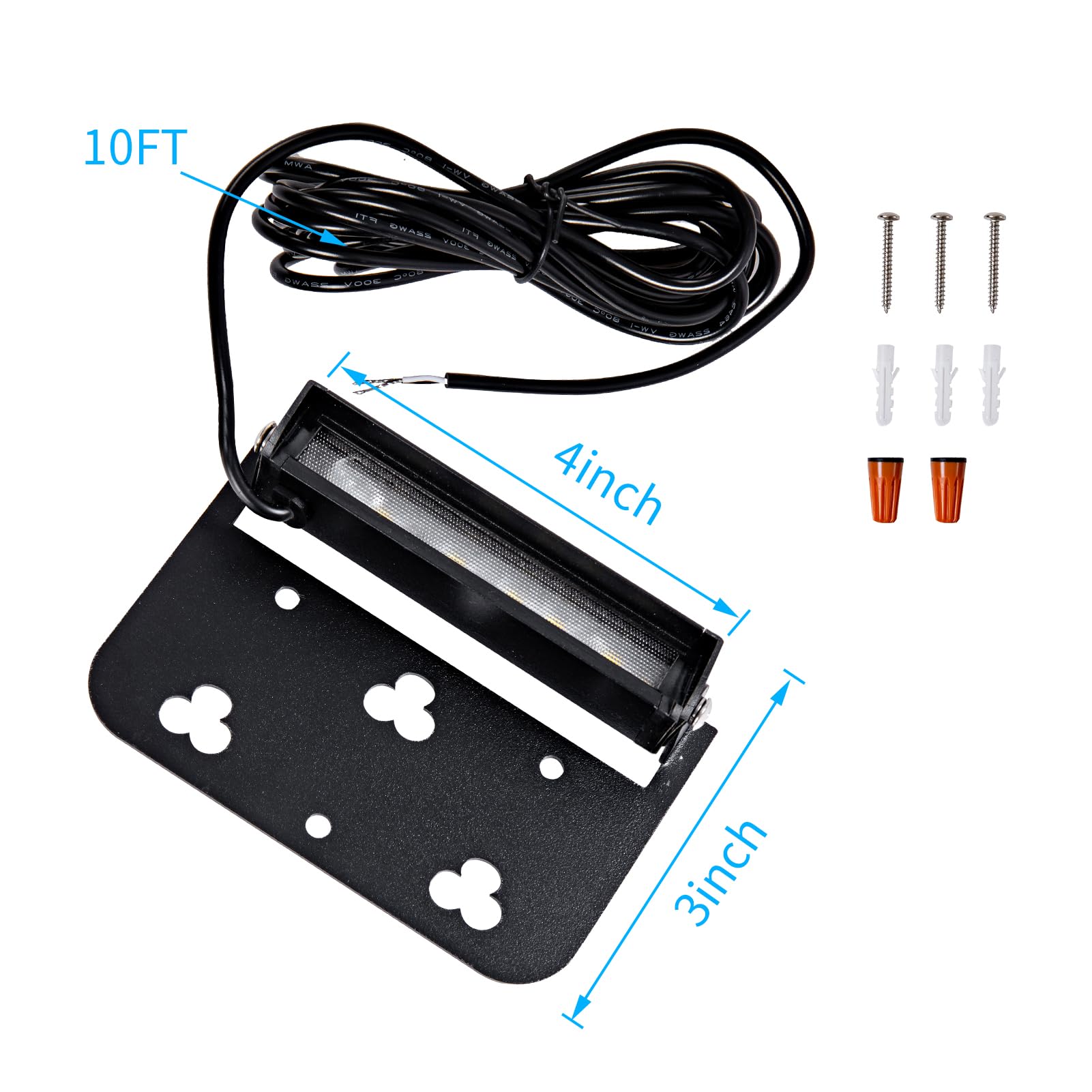 Lecotresy Modern Hardscape Lighting - 4inch, 1.8W, 5000K Daylight White, IP65 Waterproof, 12V Low Voltage, 8 Pack