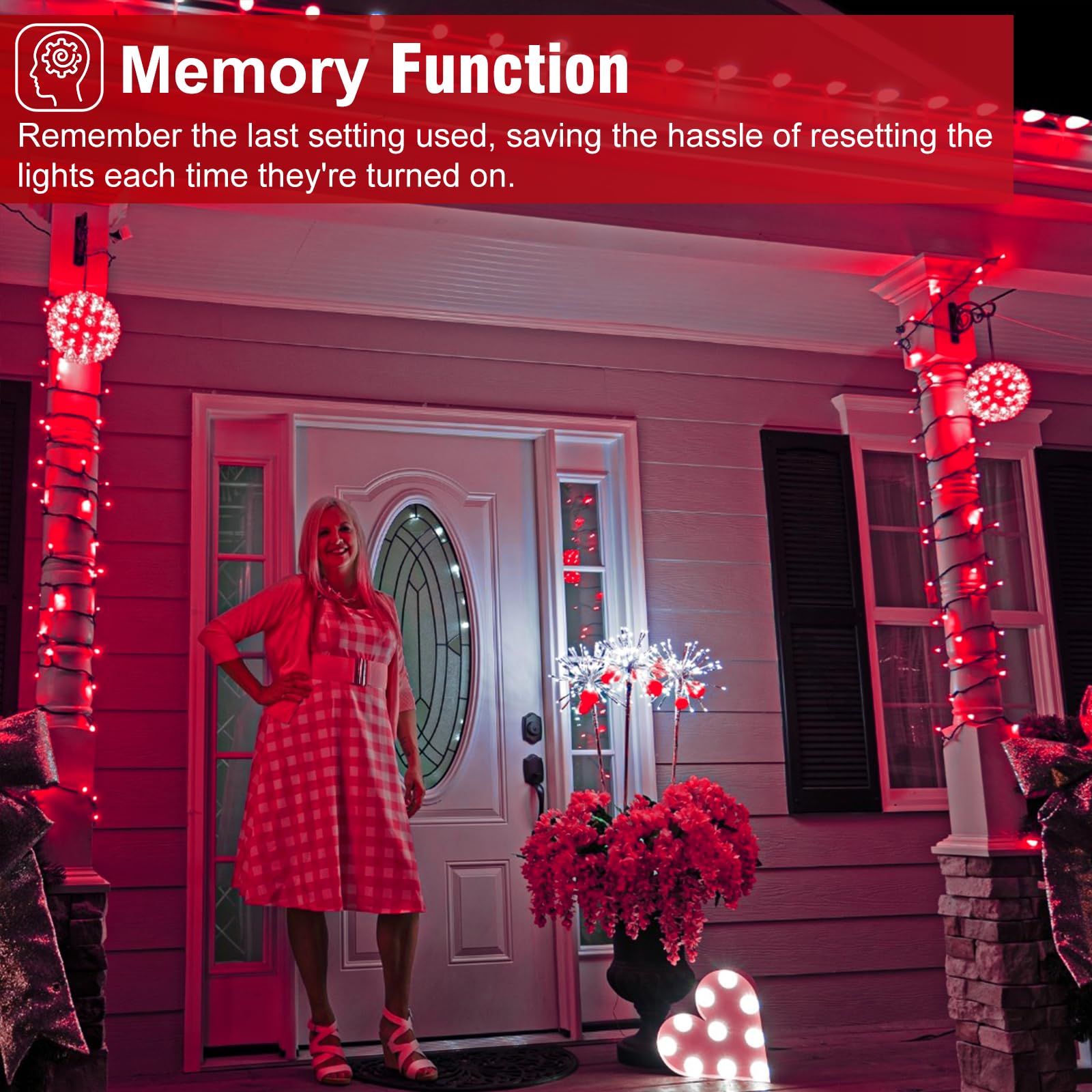 Christmas Lights Outdoor, 100Ft 300 Led String Lights For Outside With 8 Modes Waterproof, Plug In Connectable Green Wire Twinkl