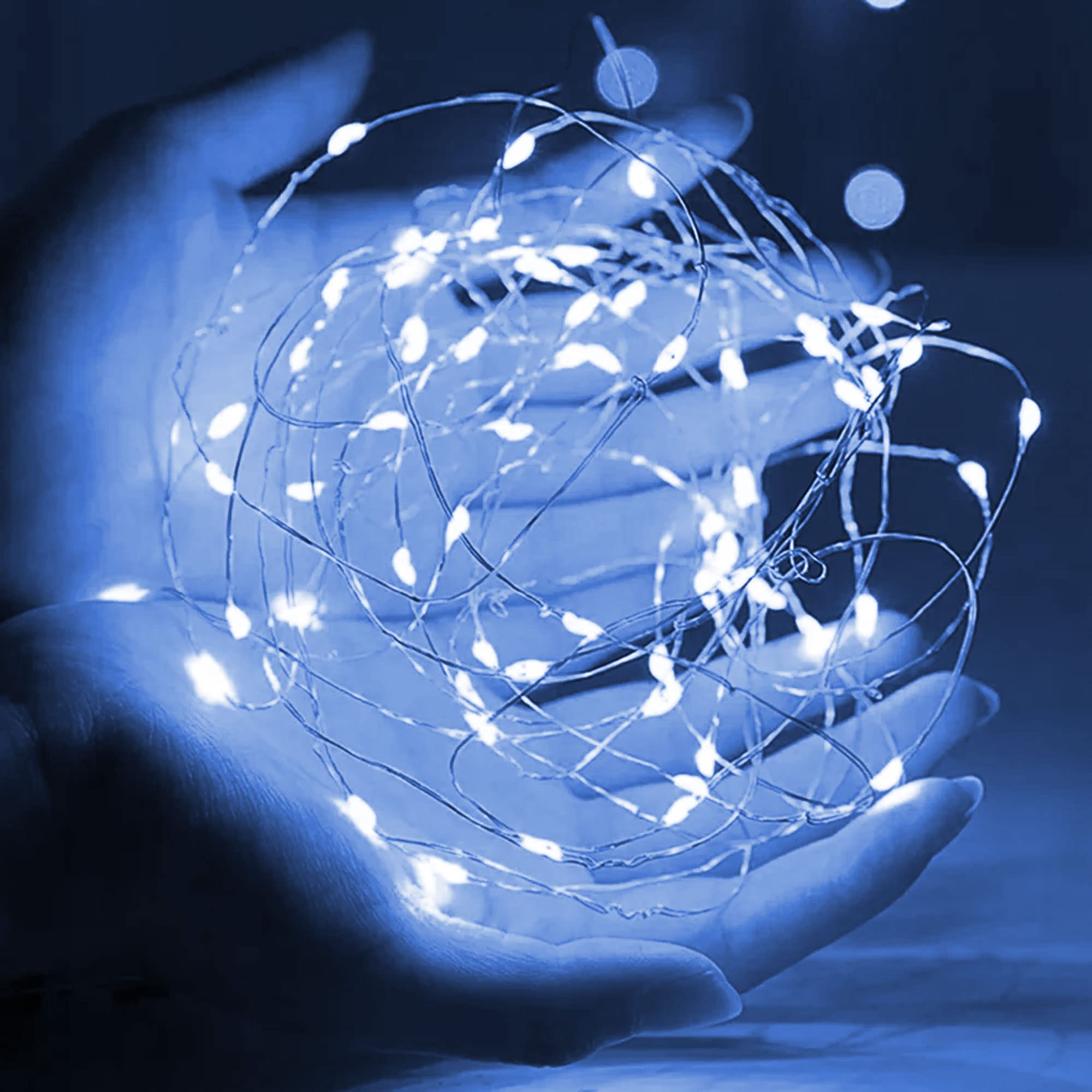 Dazzle Bright Fairy Lights Battery Operated, 4 Pack 20 Ft 60 Led Silver Wire Waterproof Battery Operated String Lights, Christmas Decorations For Indoor Outdoor Bedroom Yard Decor, White