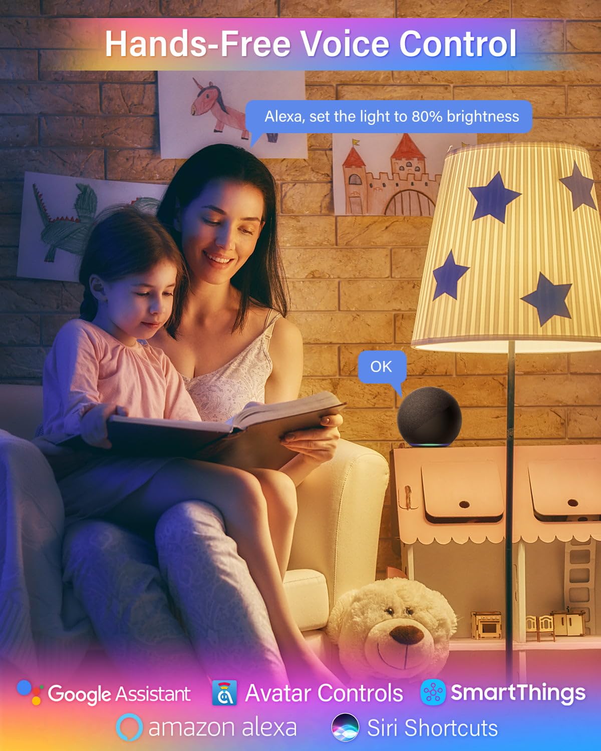 6 Pack E12 Smart Candelabra Light Bulbs - Rgb + Tunable White Smart Led Bulb Music Sync, Schedule & Group Control, Wifi Candle B