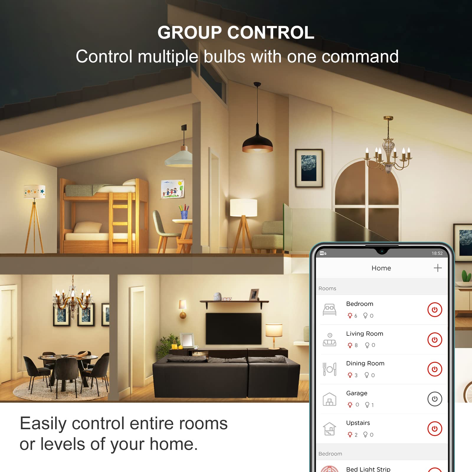 Sengled Zigbee Smart Light Bulbs, Soft White, 4 Count, Candelabra B11, Model E1F-N9GW, Compatible with SmartThings and Echo