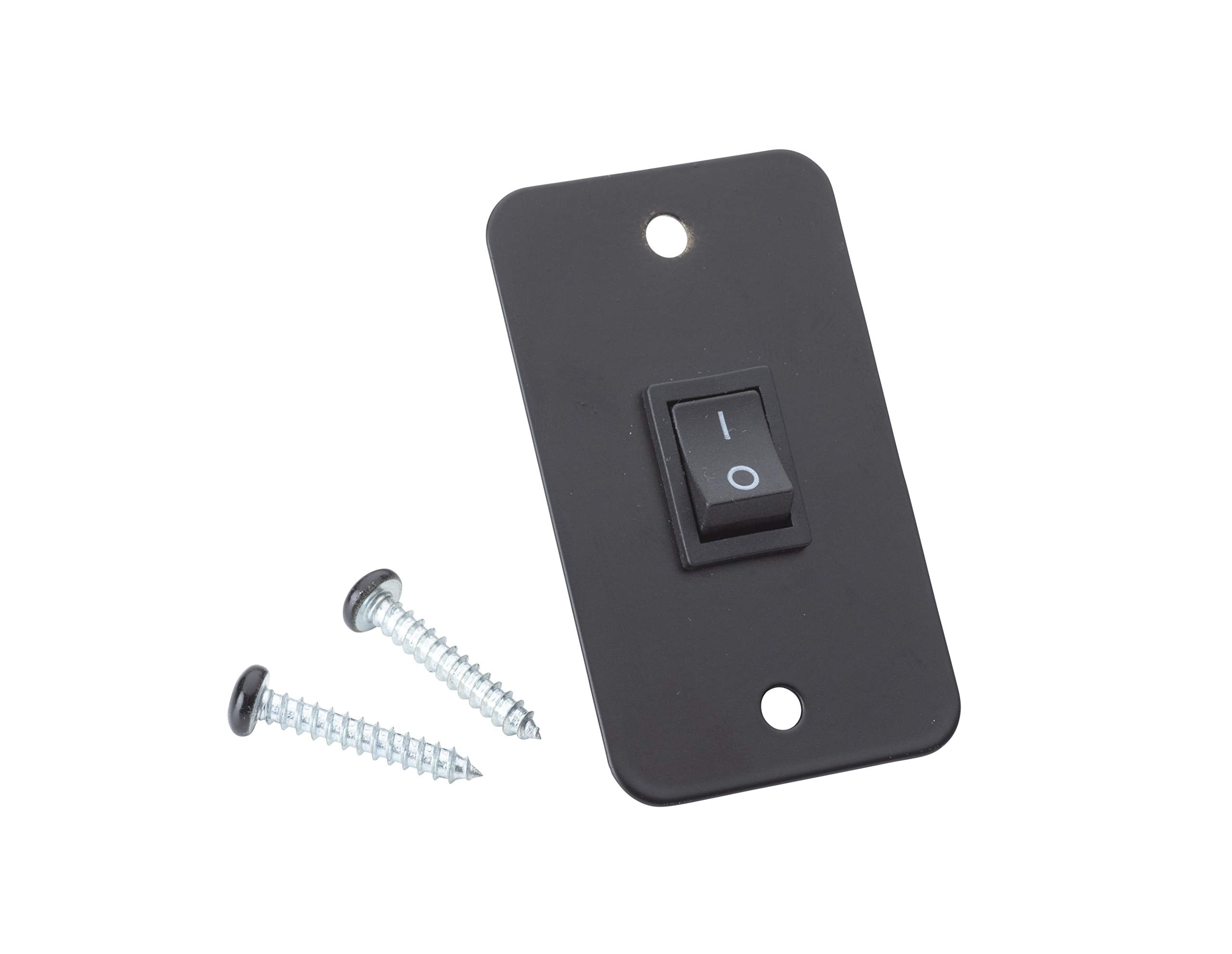 Solera Rv Awning Fabric White Led Light Kit With Switch And Plate For 10’-15’ Awnings, Cut-To-Fit, Flexible Black Plastic Strip With Lights, Integrated Cord, Visible Extended Or Retracted - 674282