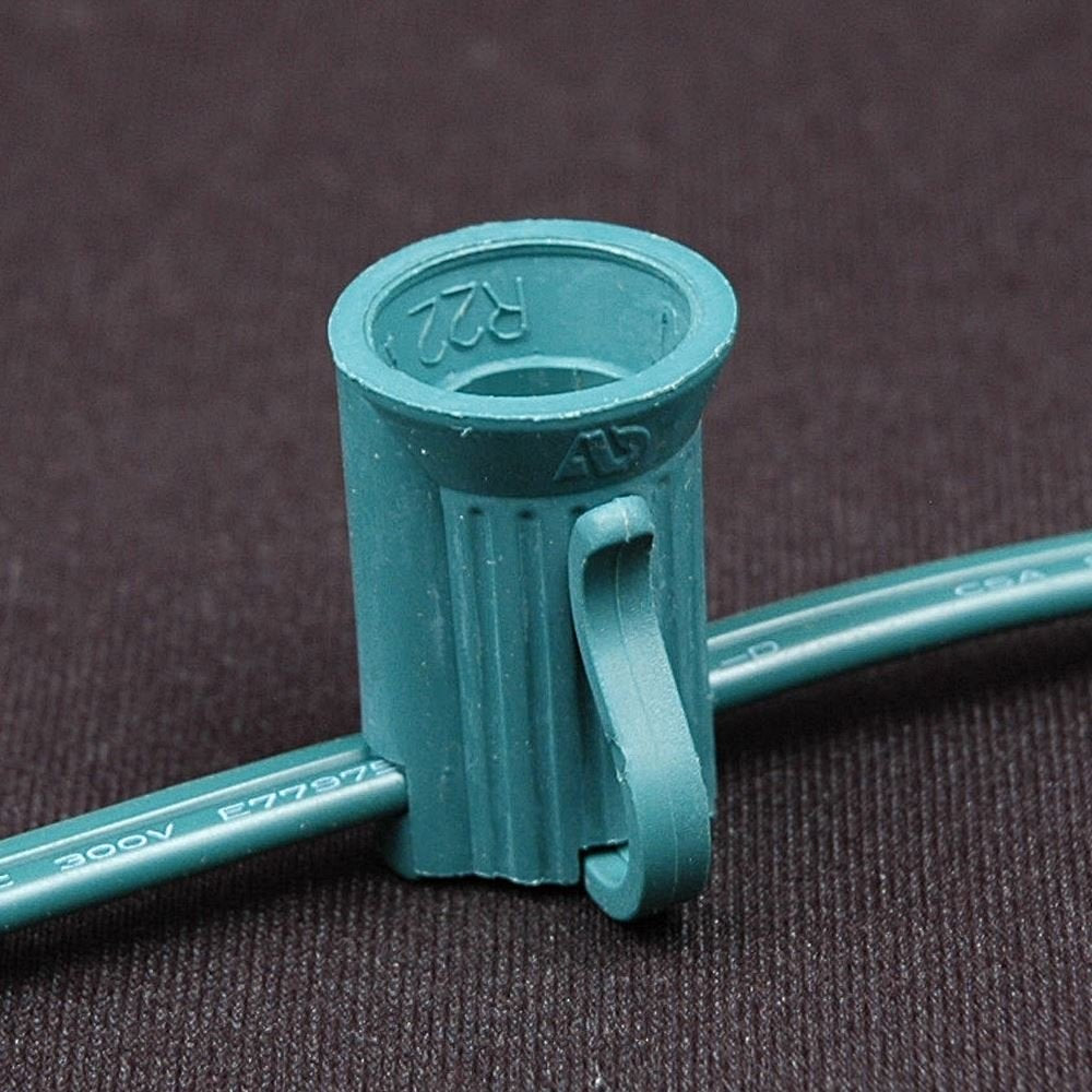 Novelty Lights 25 Foot C7 Outdoor String Light Christmas Stringer - Patio String Lights - Candelabra Base (C7/E12) - 12'' Spacin