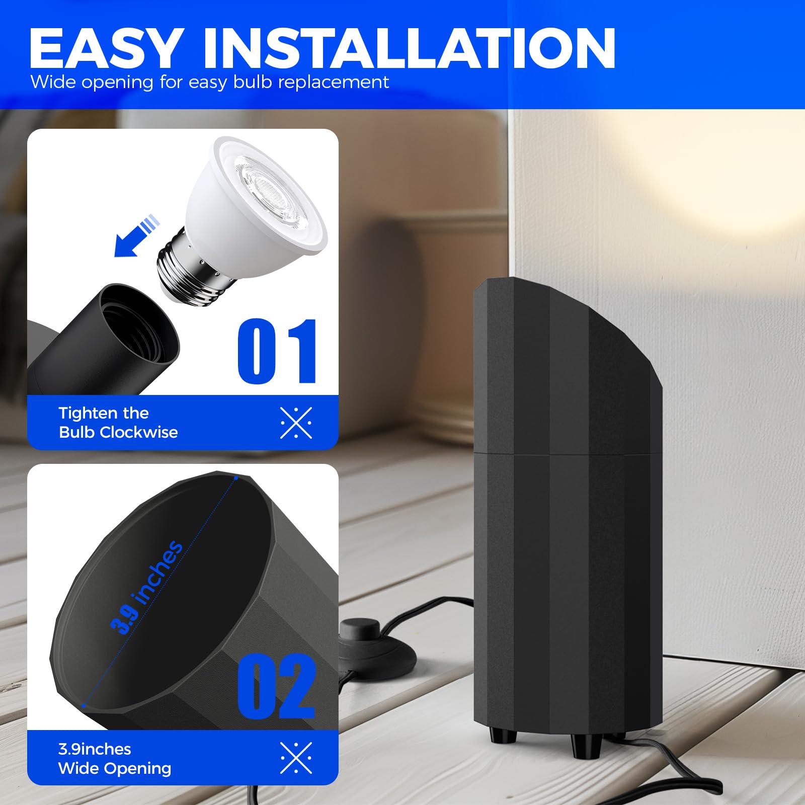 Barrina Uplighting Indoor Spotlight, 2700K E26 Bulb, 2 In 1 Detachable Tree Up Lights Floor Can Light, Spotlights For Indoor Pla