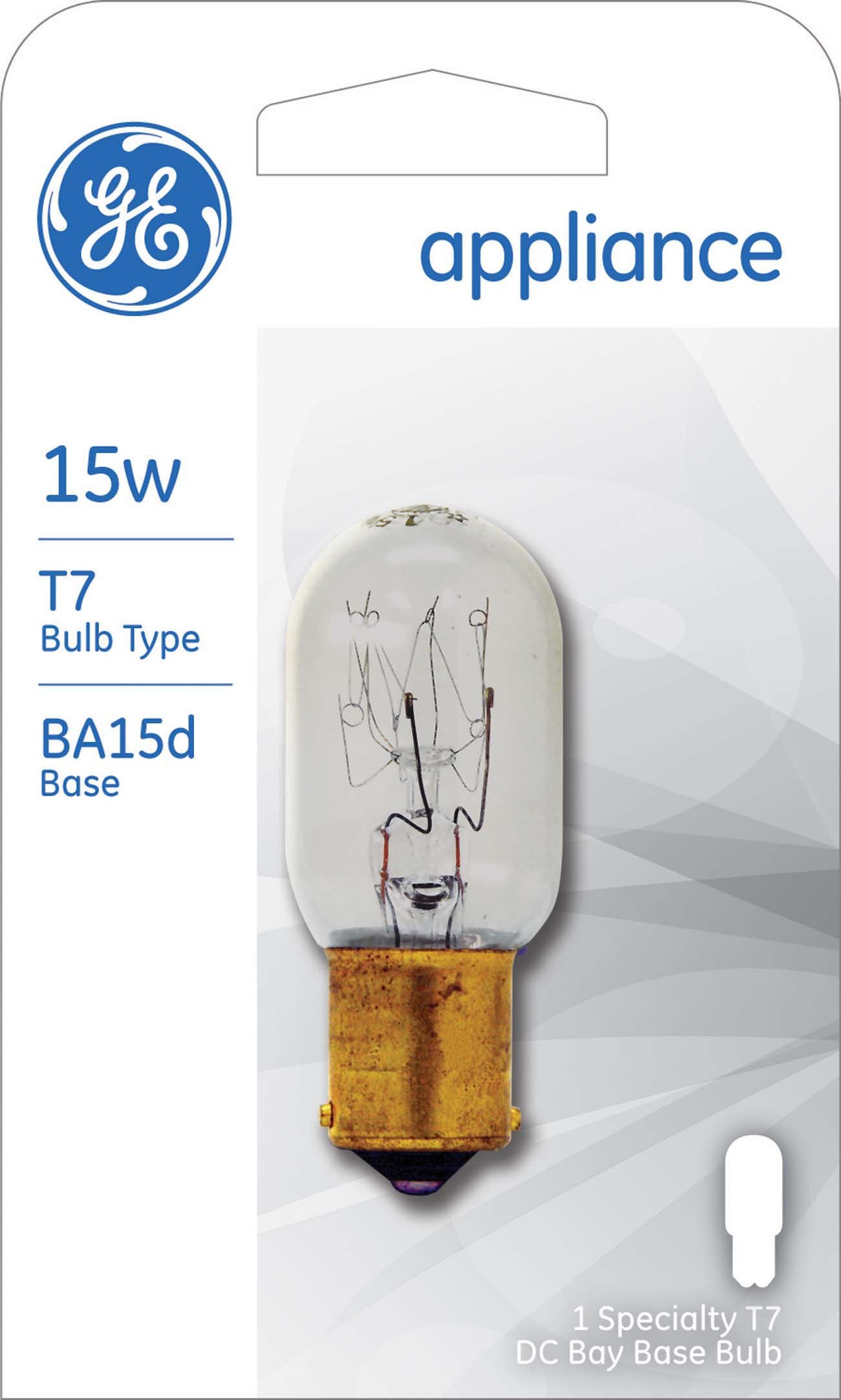 Ge Lighting 35154-12 Appliance Double Contact Bayonette Base Bulb, 15-Watt