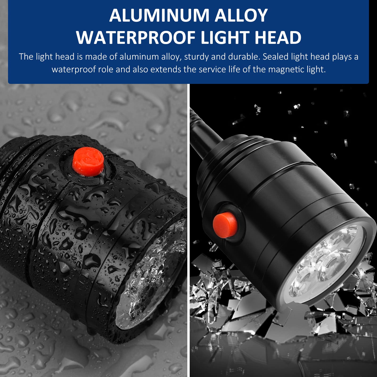 Magnetic Work Light, Led Machine Light With Flexible Gooseneck And Magnetic Base, Shop Tool Lamp For Lathe, Work Bench, Sewing Machine, Grill, Industrial Lighting Black