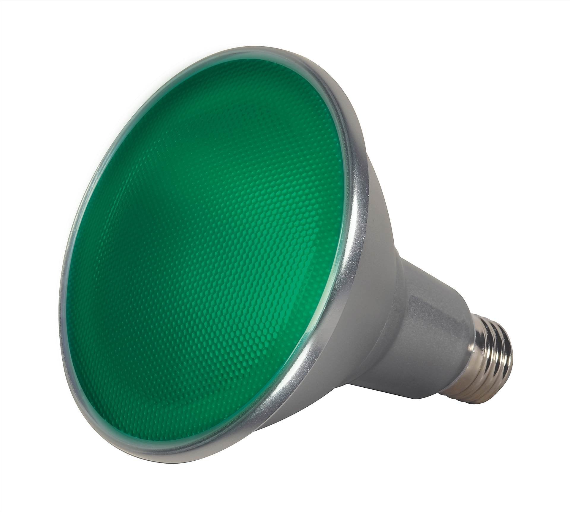 Satco S9481 Par38 Led Green 40' Beam Spread Medium Base Light Bulb, 15W