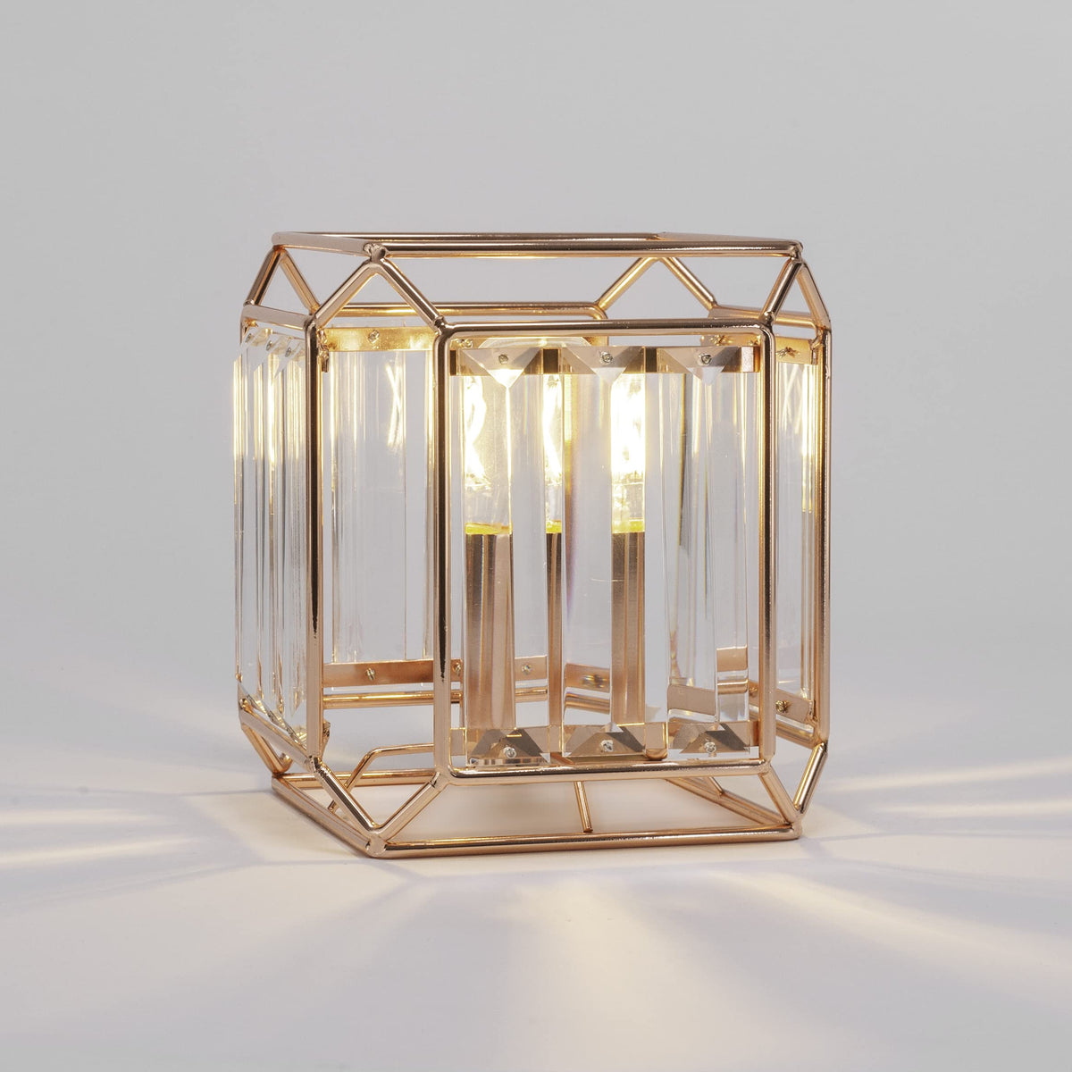 Toltec Lighting 493-CP Genesis - 7.25 Inch 3W 1 LED Accent Table Lamp, Copper Finish