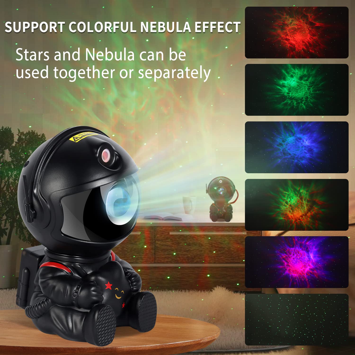 Astronaut Star Projector, Kids Night Light, Nebula Projector Light. Galaxy Bedroom Projector, Adult Playroom/Home Theater/Ceilin