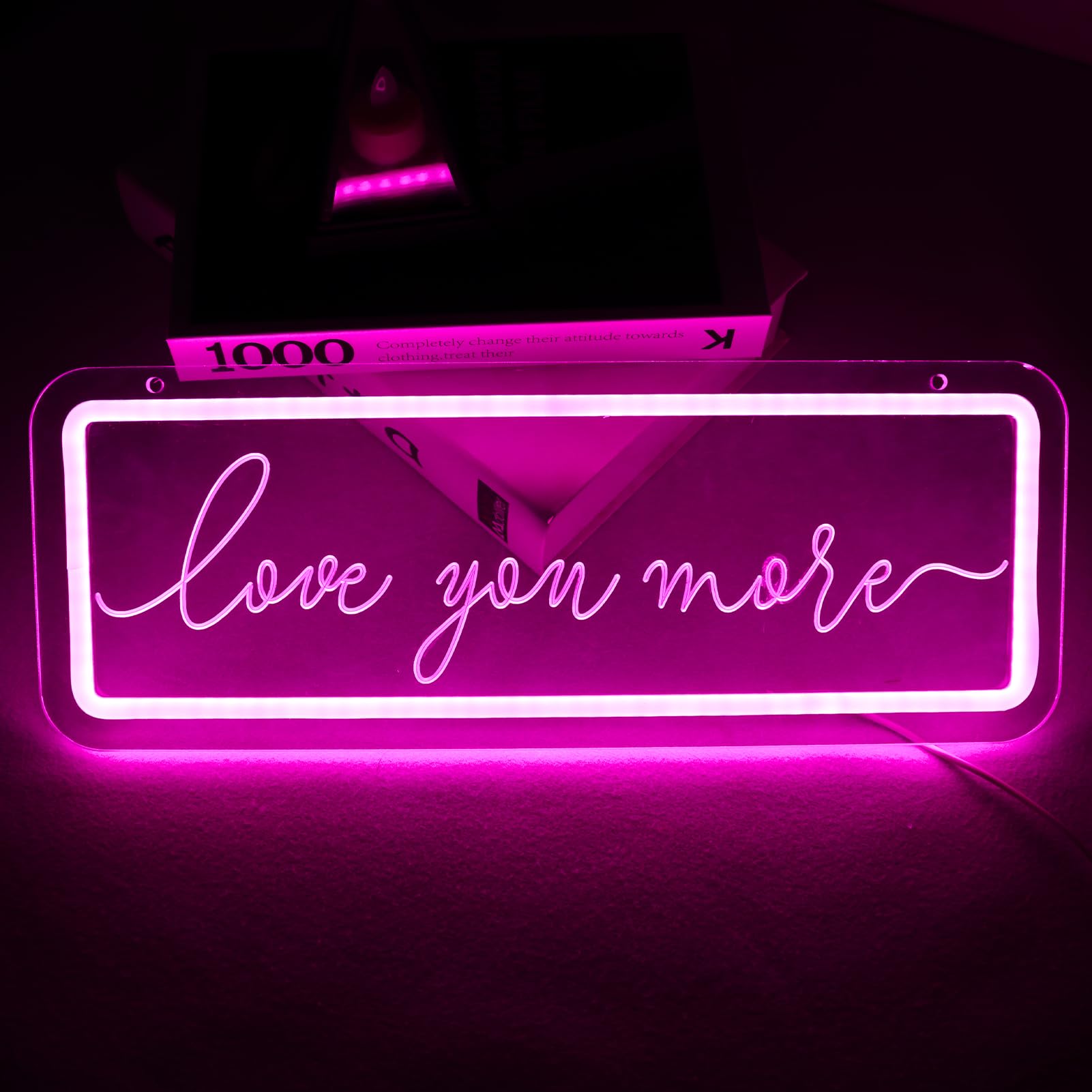 Qbanziou Love You More Neon Sign