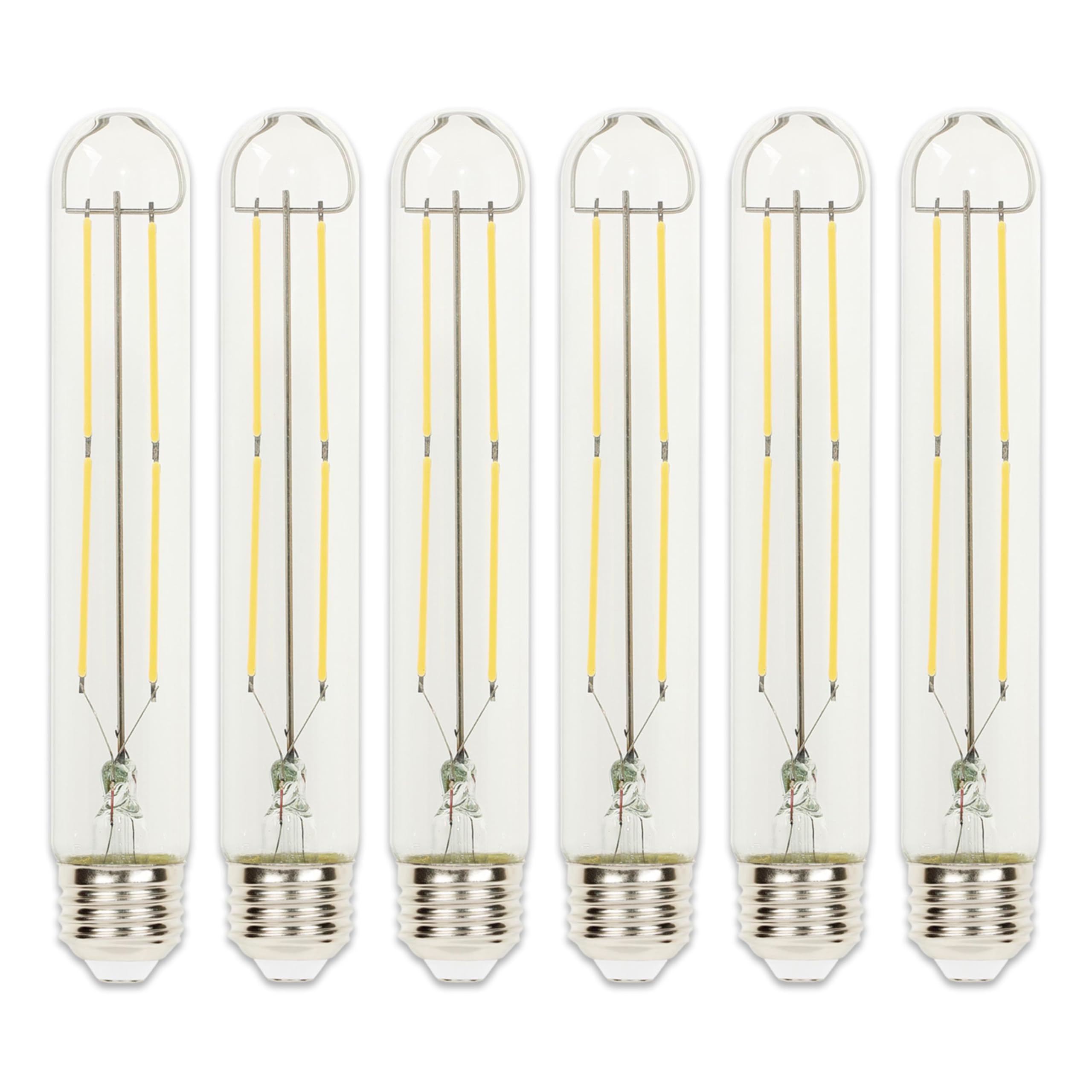 Westinghouse Lighting 5337020 5 Watt (75 Watt Equivalent) T9 Dimmable Clear Filament LED Light Bulb, Medium Base, 6 Pack